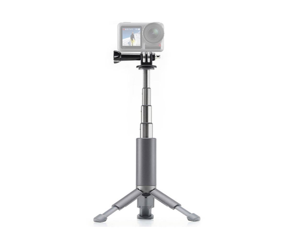 Portable Sport Camera Holder Stand Selfie Stick Mini Tripod for DJI OSMO Action Silver Grey - Image 8