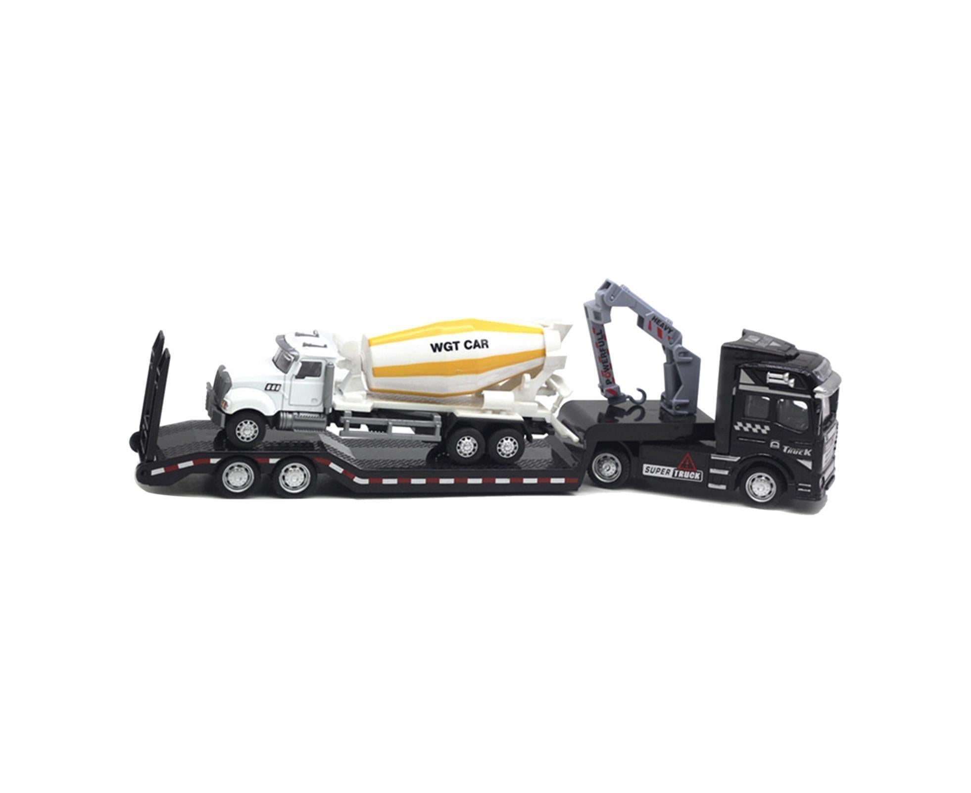 Pull-back Design Construction Trailer Model Moving Joints Detachable Head Construction Trailer Vehicle Model for Boy and Girls - Image 2