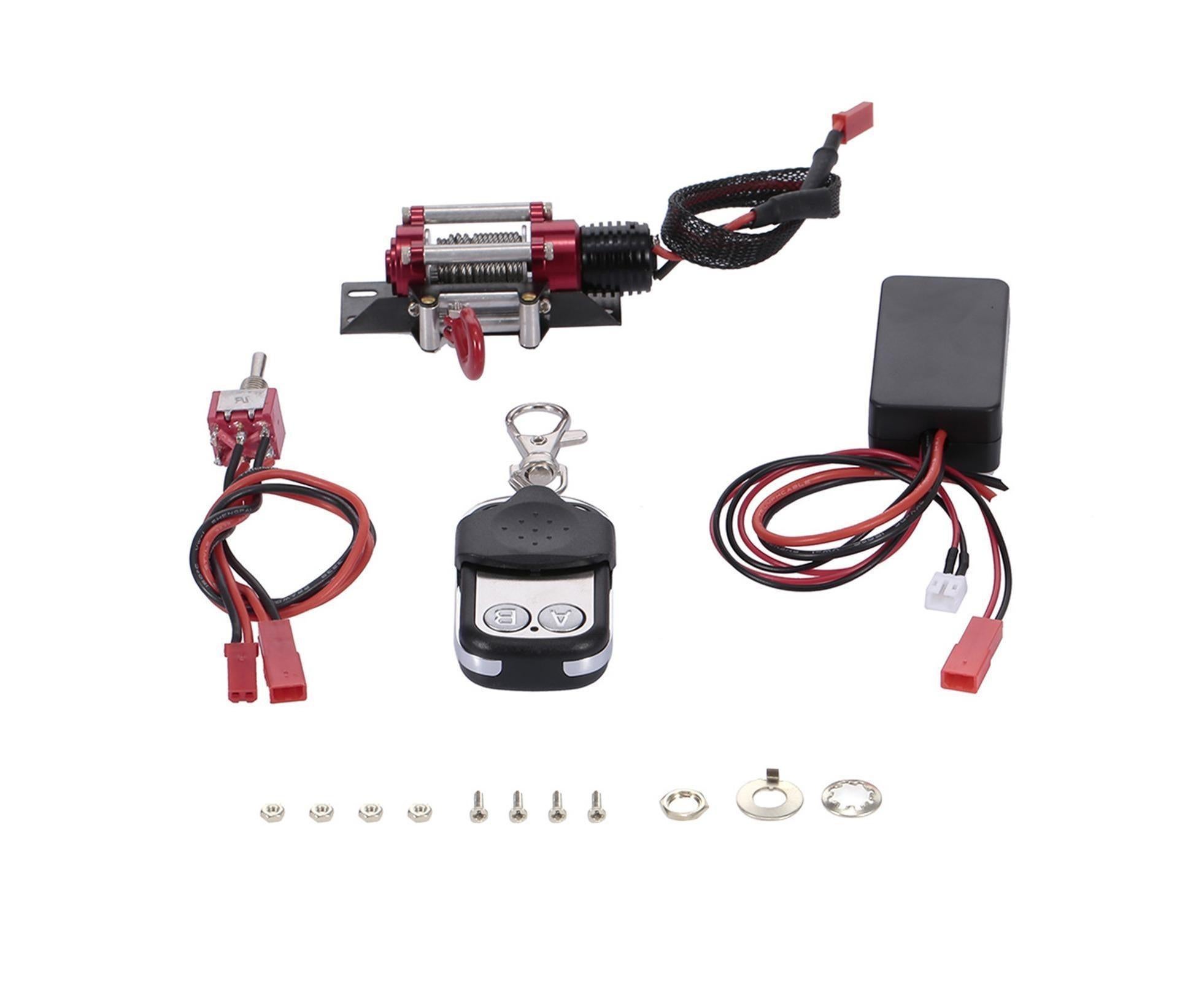 RC Car Winch Practical Durable Lightweight Creative Portable Replacement Metal 1/10 RC Car Automatic Crawler Winch Set - Image 2