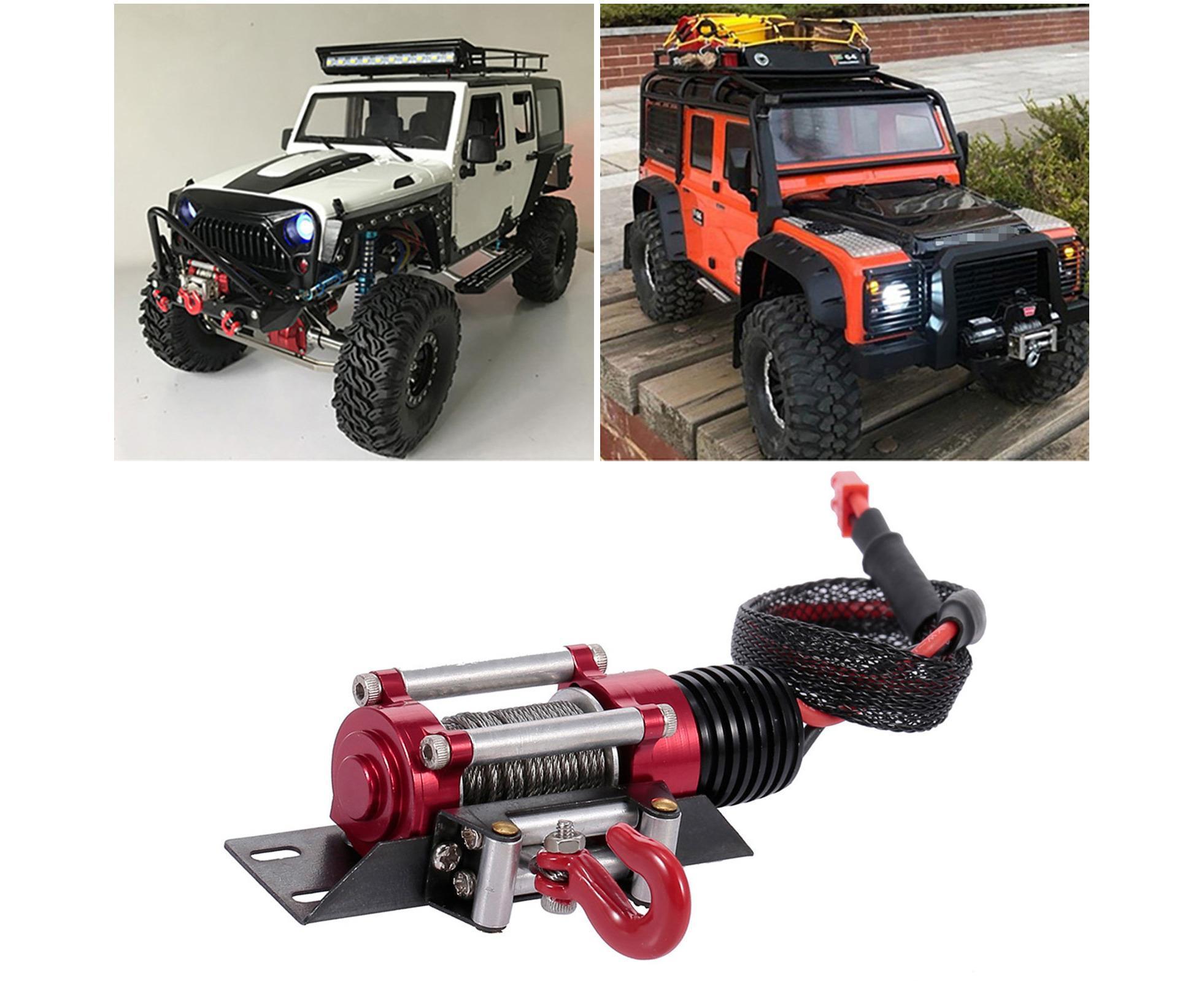 RC Car Winch Practical Durable Lightweight Creative Portable Replacement Metal 1/10 RC Car Automatic Crawler Winch Set - Image 6