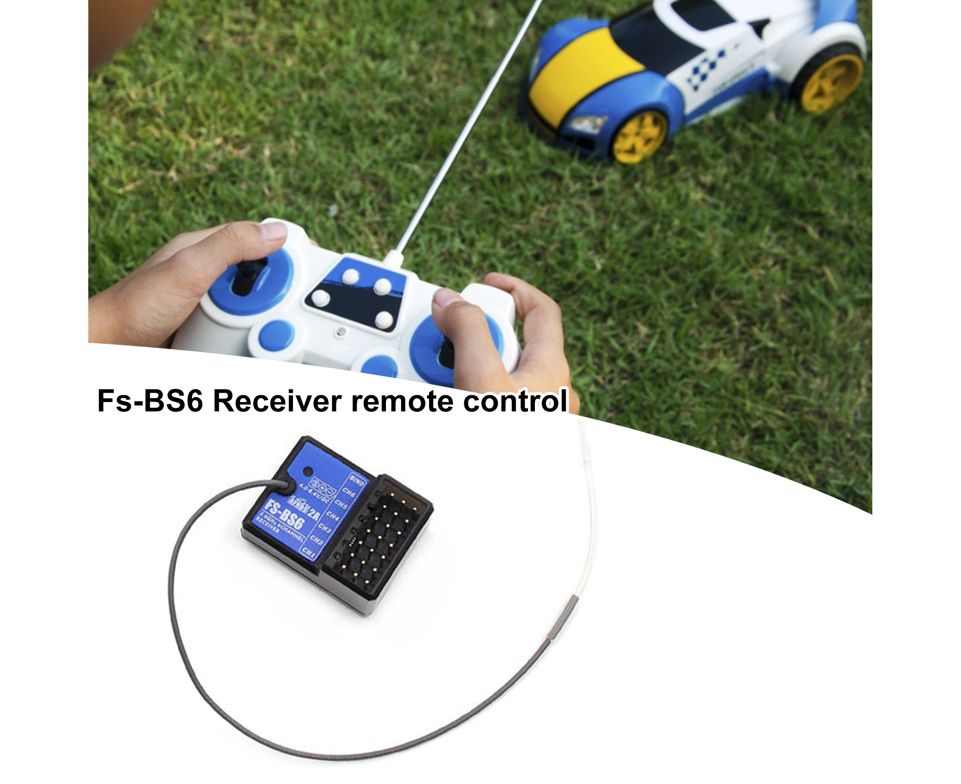 RC Receiver Durable Practical Useful secure Sturdy Portable Plastic RC Car Boat 2.4GHz 6 Channel Receiver - Image 1