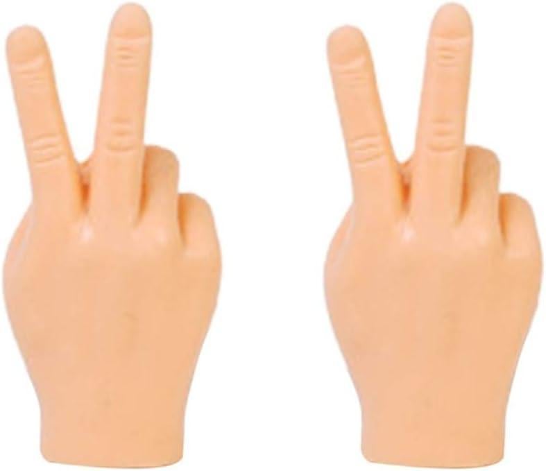Tiny Finger Hands Novelty Toys,Adult Boy and Girl Party Small Hand Finger Fidget Finger Toys Hand Palm Finger Puppets(Scissors Hand) - Image 1