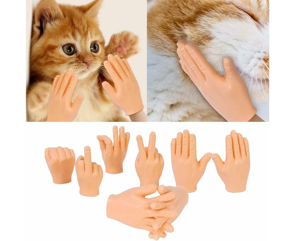 Tiny Finger Hands Novelty Toys,Adult Boy and Girl Party Small Hand Finger Fidget Finger Toys Hand Palm Finger Puppets(Scissors Hand) - Image 2