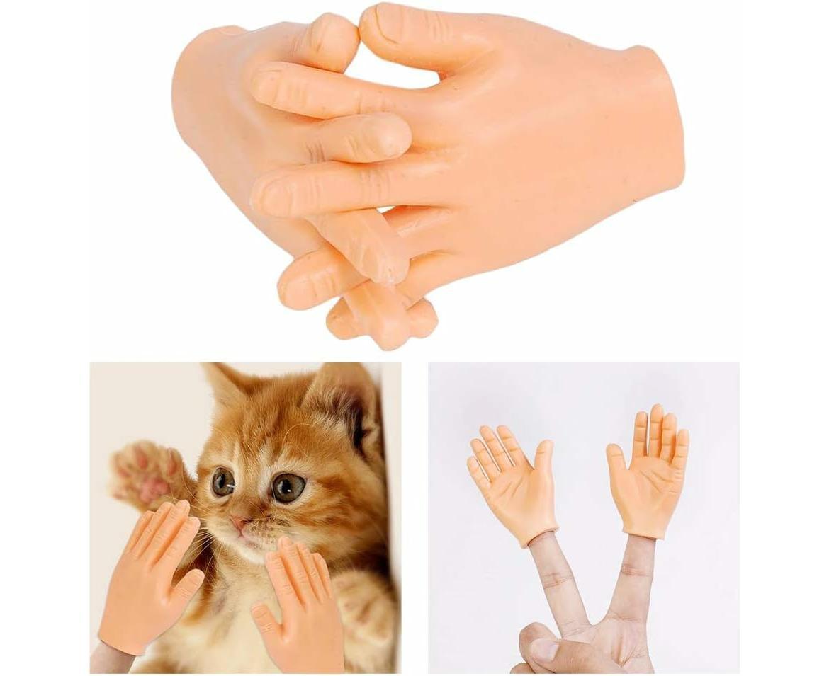 Tiny Finger Hands Novelty Toys,Adult Boy and Girl Party Small Hand Finger Fidget Finger Toys Hand Palm Finger Puppets(Scissors Hand) - Image 3