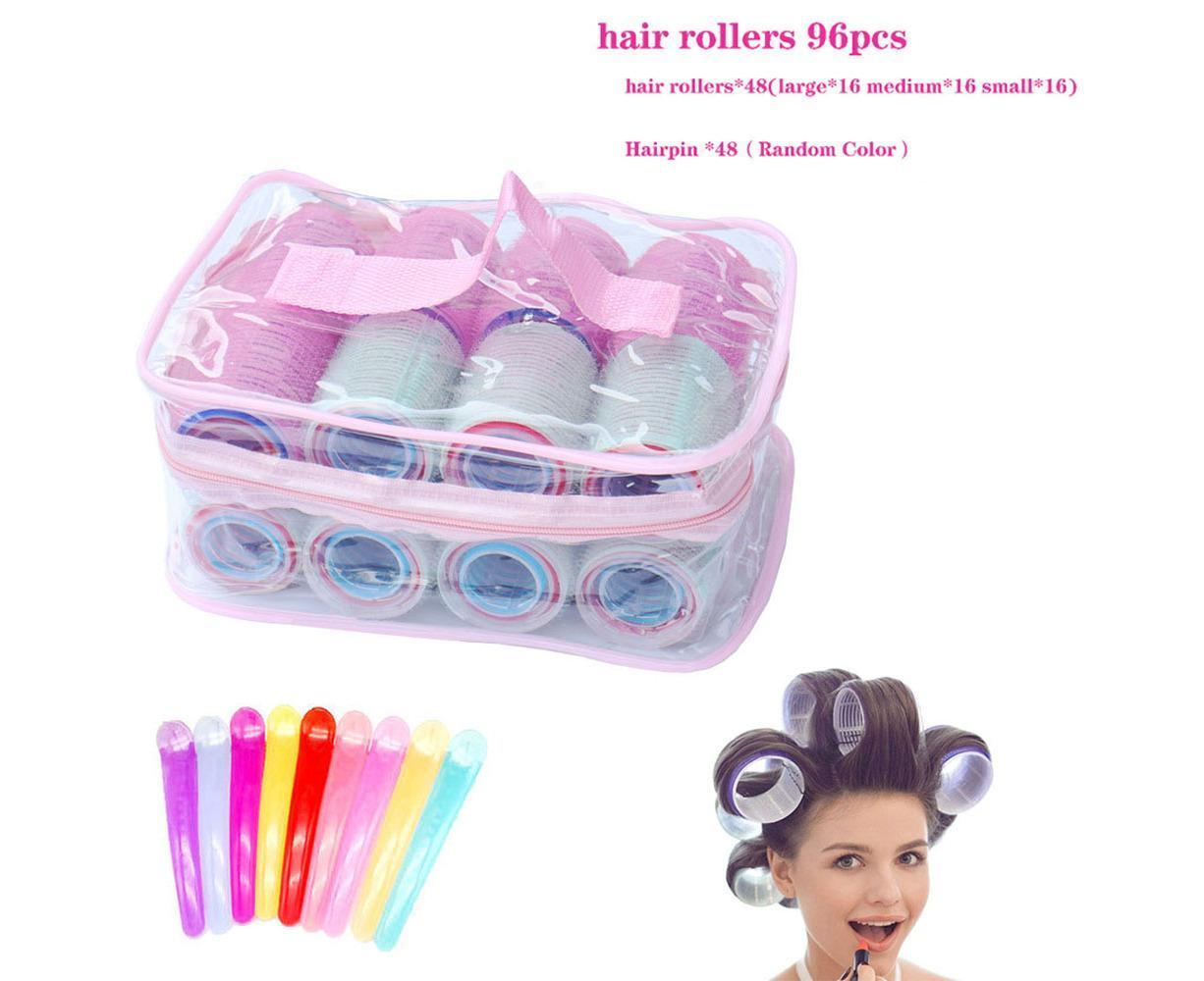Self Grip Hair Rollers Set,with Hairdressing Curlers-96 pcs - Image 1