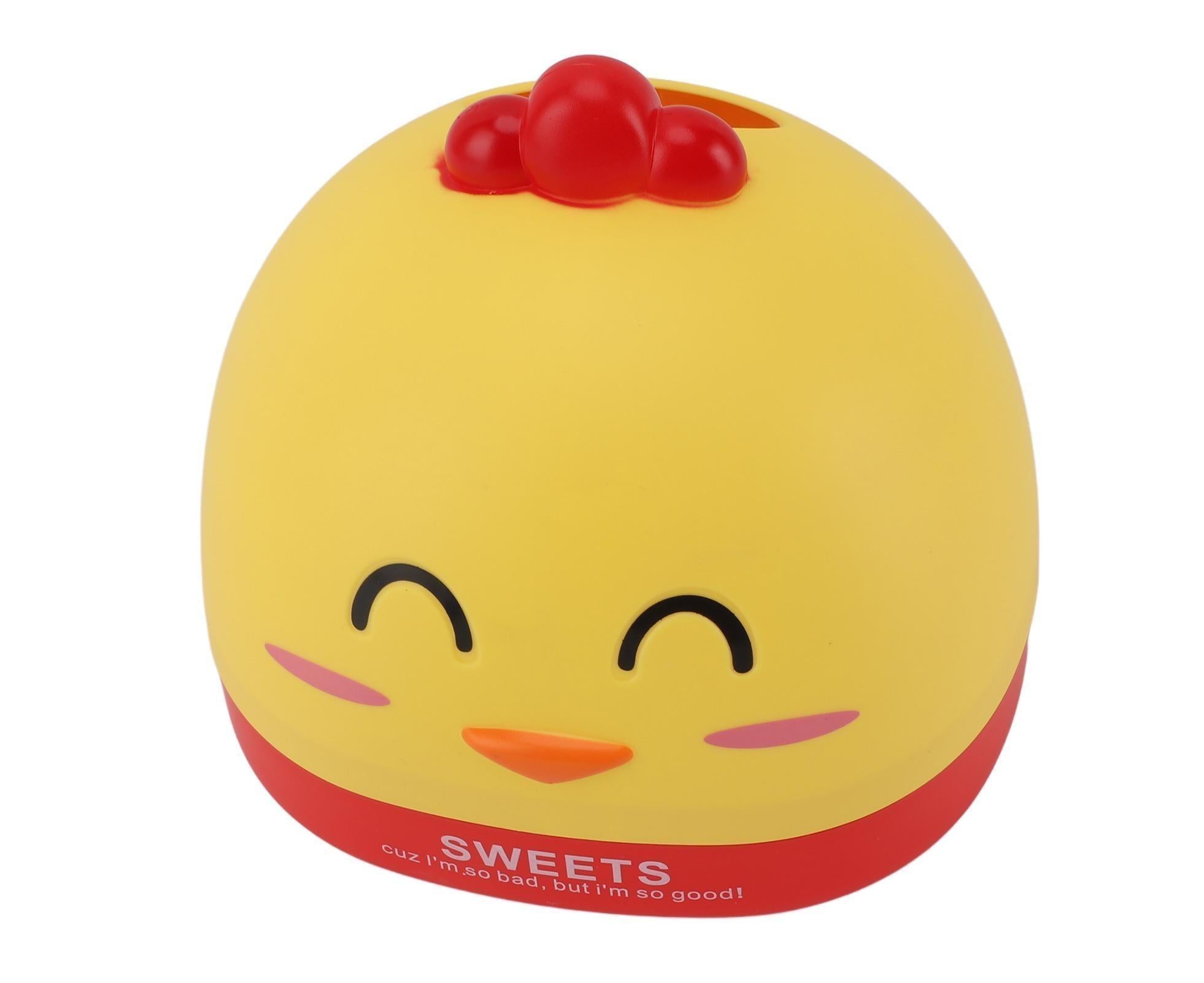 Tissue Dispenser Box Plastic Cartoon  Shaped Tissue Container for Countertop Yellow - Image 2