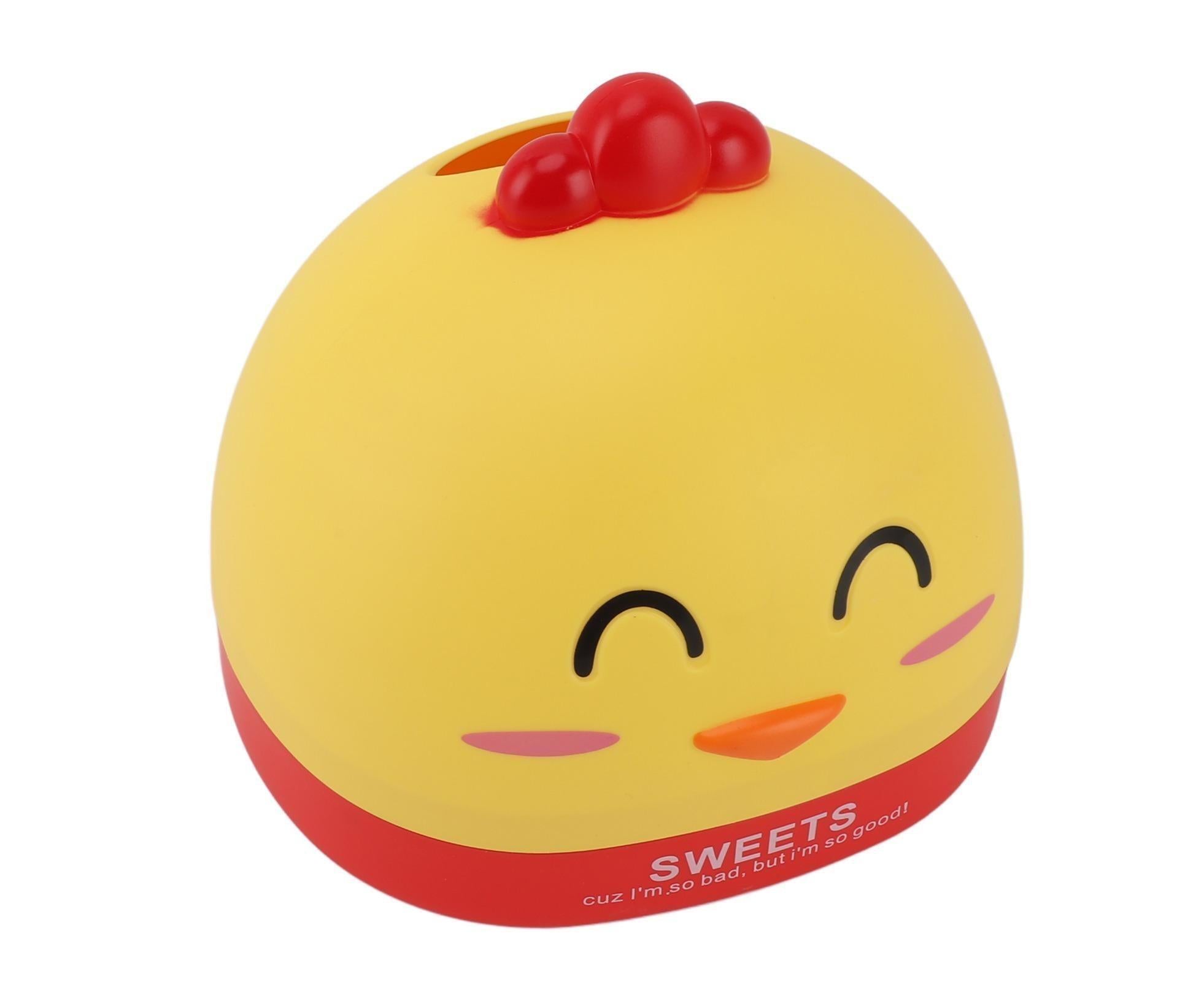 Tissue Dispenser Box Plastic Cartoon  Shaped Tissue Container for Countertop Yellow - Image 4