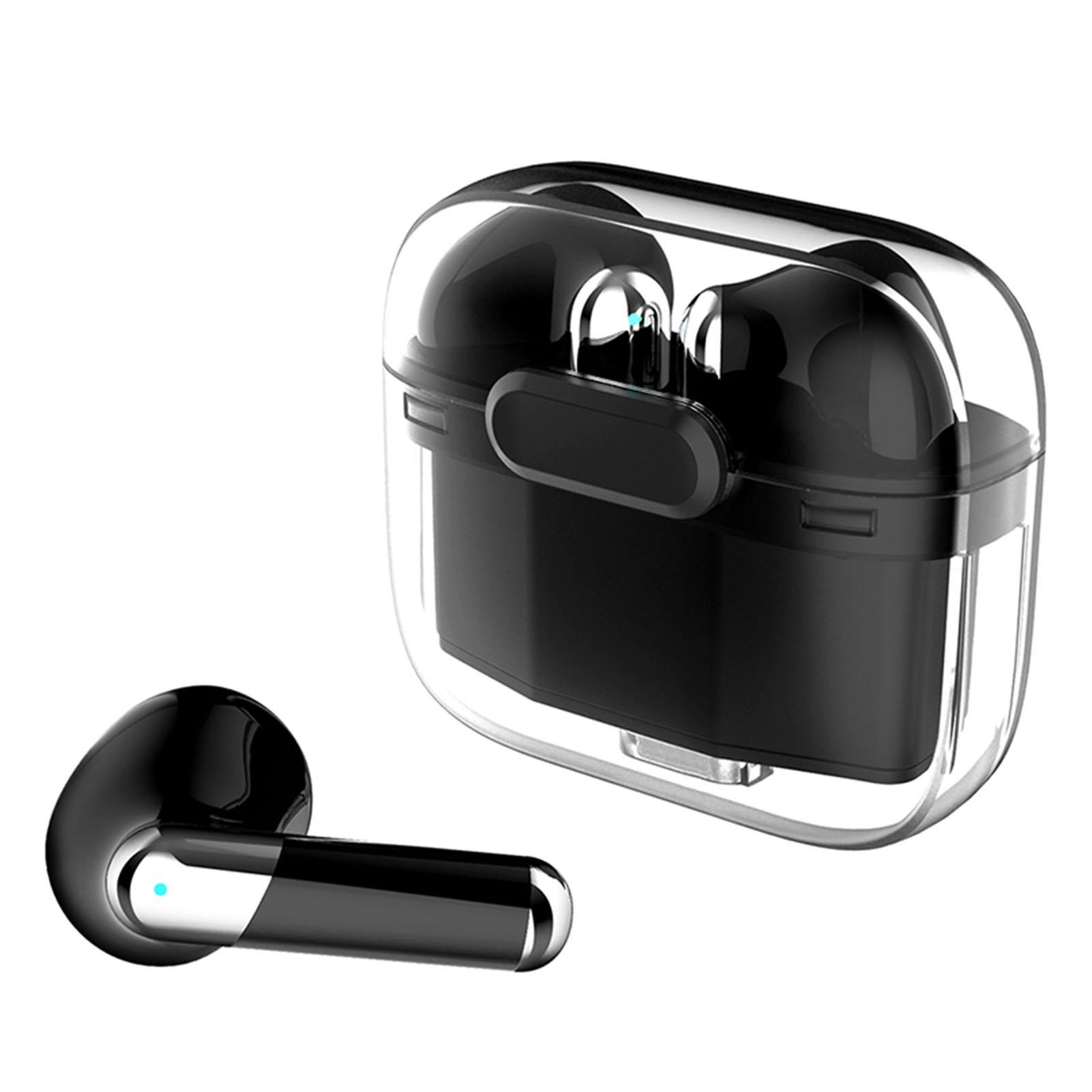 Language Translator Earbuds Bluetooth 5.3 Support 144 Languages Wireless Translator Earphone with Transparent Case Black - Image 3