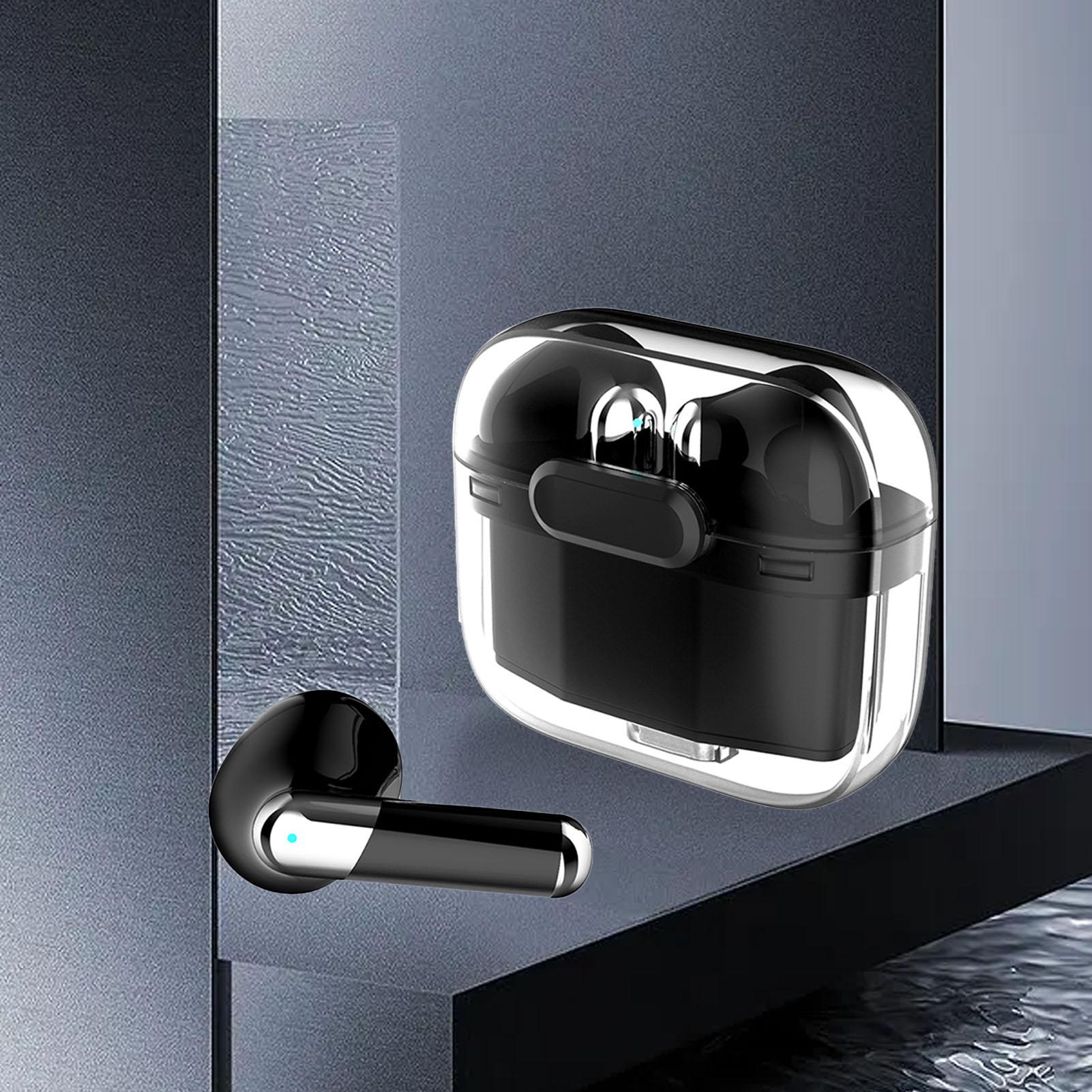 Language Translator Earbuds Bluetooth 5.3 Support 144 Languages Wireless Translator Earphone with Transparent Case Black - Image 4