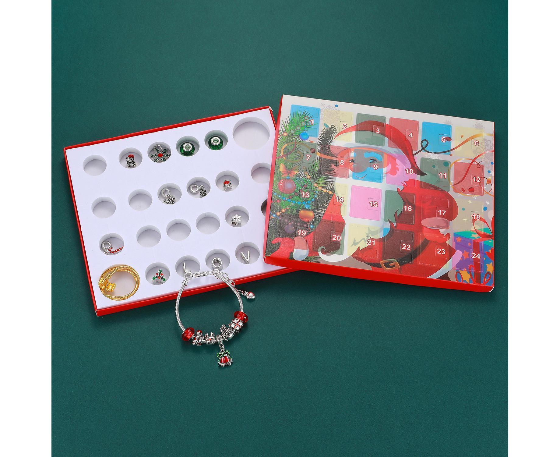 24PCS Bracelet Making Kit DIY Charm Pendants Earring Christmas Gifts Countdown Advent Calendar For Girls - Image 3