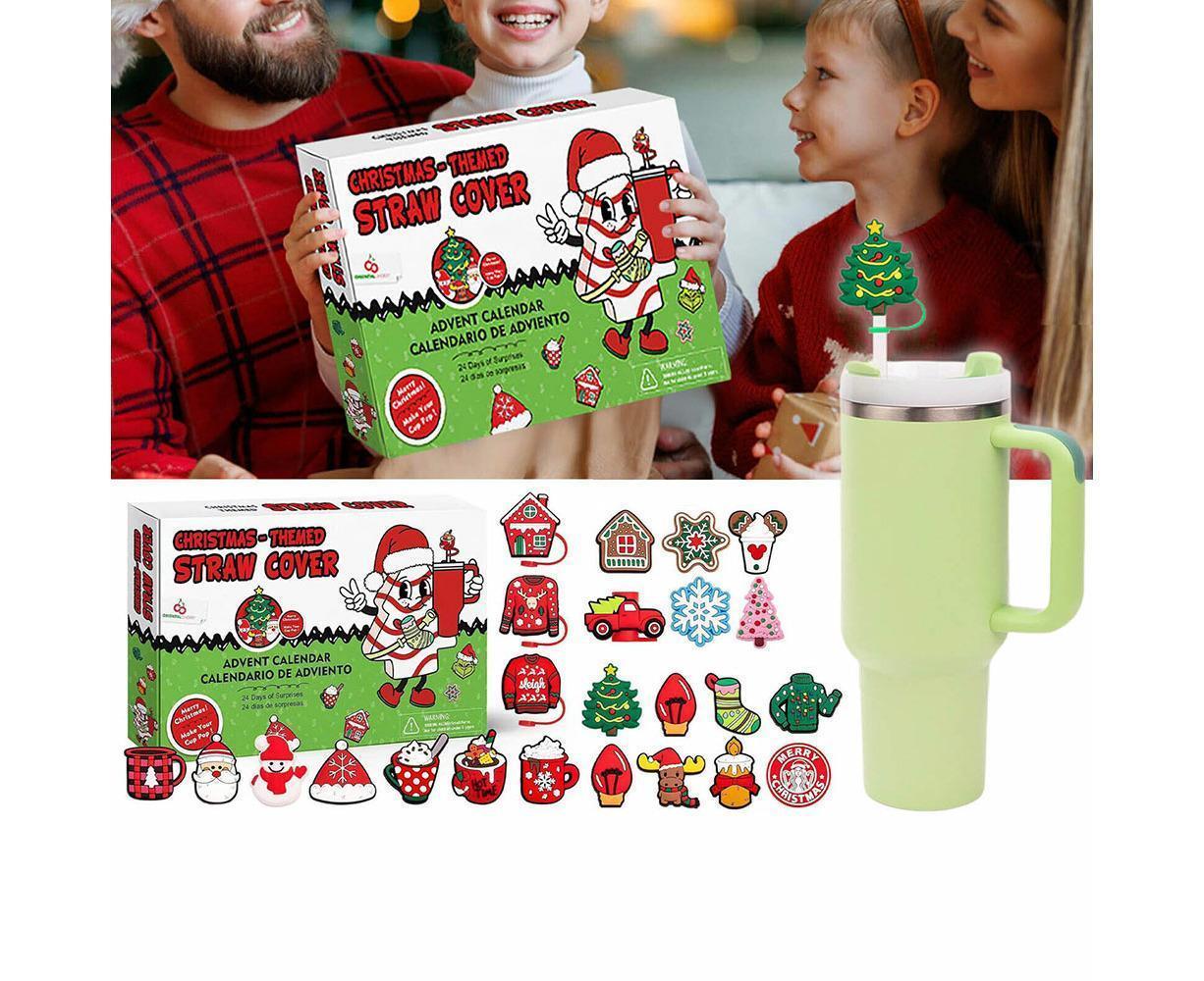 2024 Advent Calendar 24 Days of Christmas Surprises with 10mm Straw Toppers - Image 6