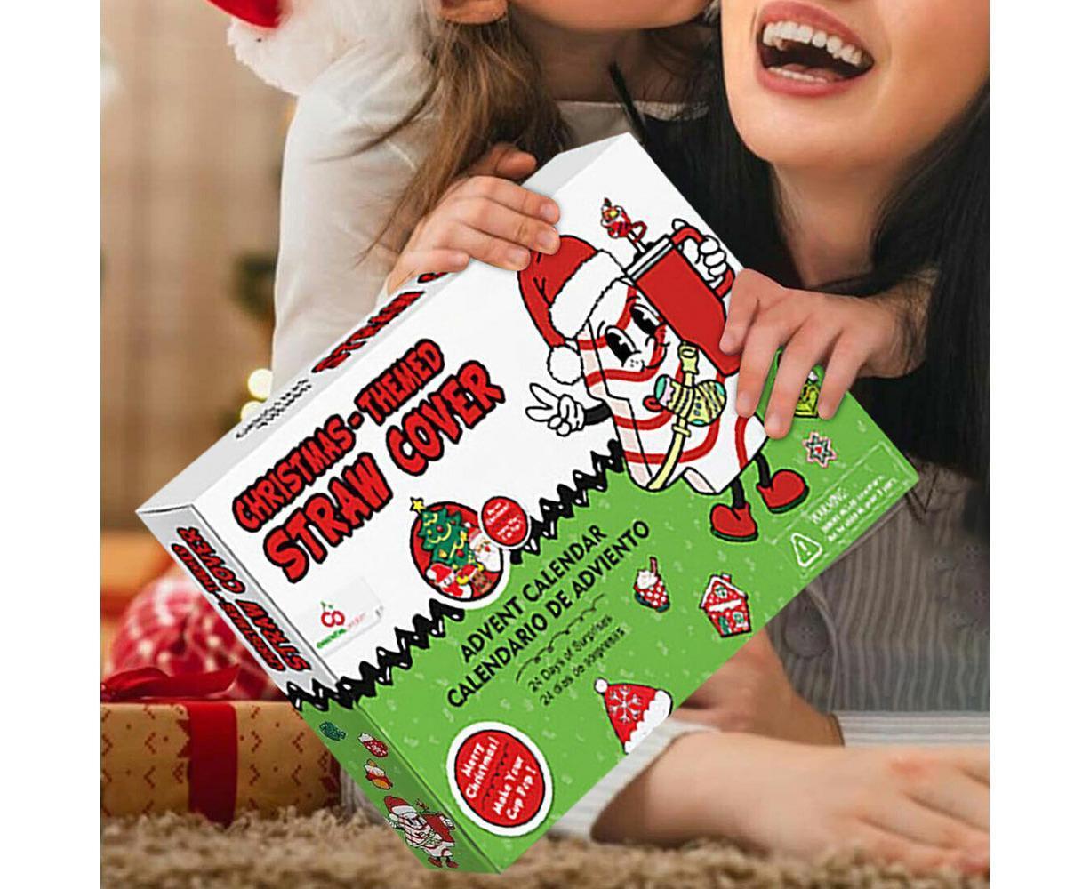 2024 Advent Calendar 24 Days of Christmas Surprises with 10mm Straw Toppers - Image 7