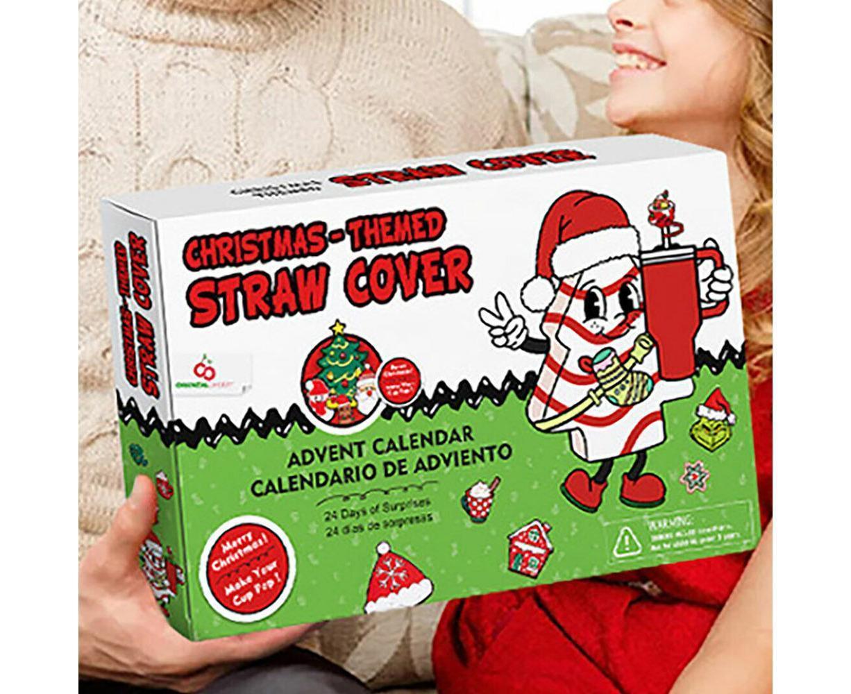 2024 Advent Calendar 24 Days of Christmas Surprises with 10mm Straw Toppers - Image 8