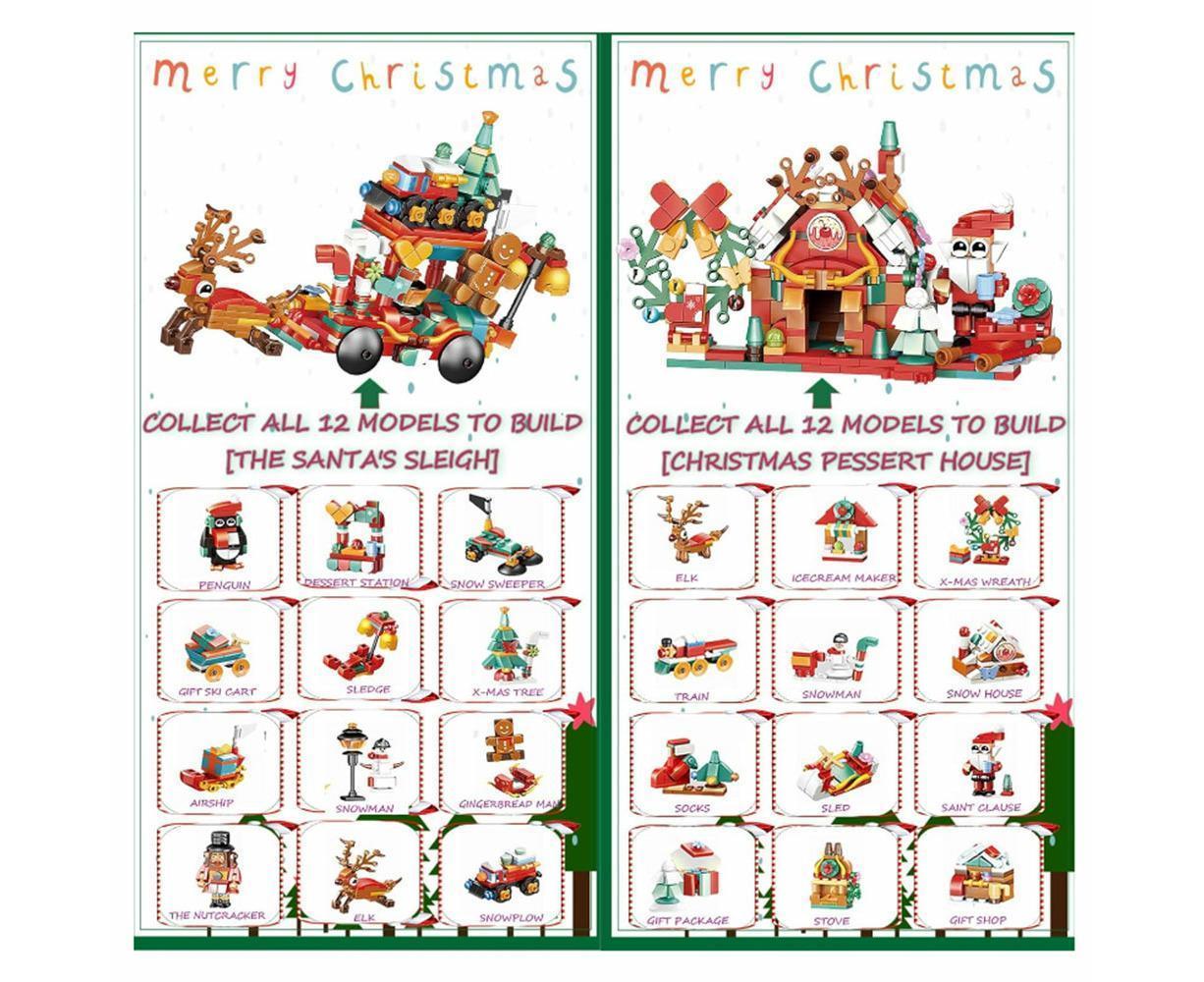 2024 Advent Calendar Christmas Building Block 24 Days Countdown Surprise Box - Image 4