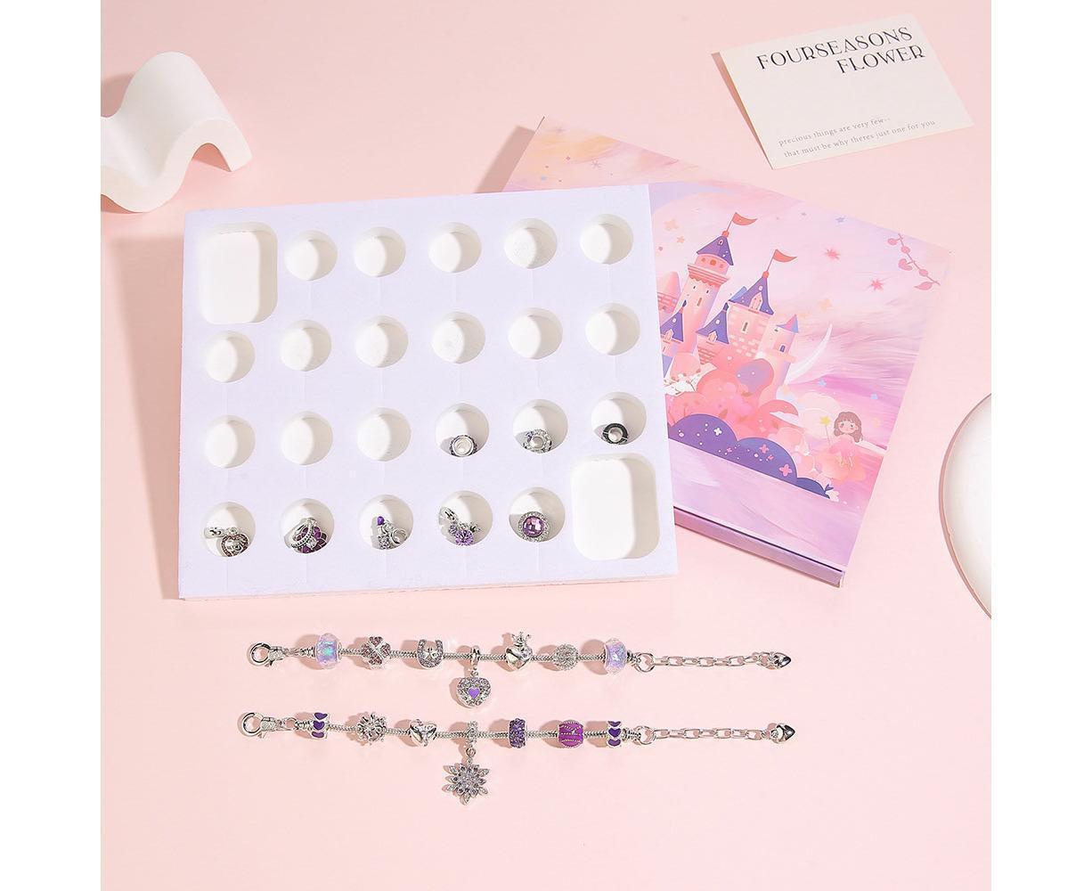 24 DAYS Christmas Advent Countdown Calendar Charm Bracelet Making Kit - Image 2