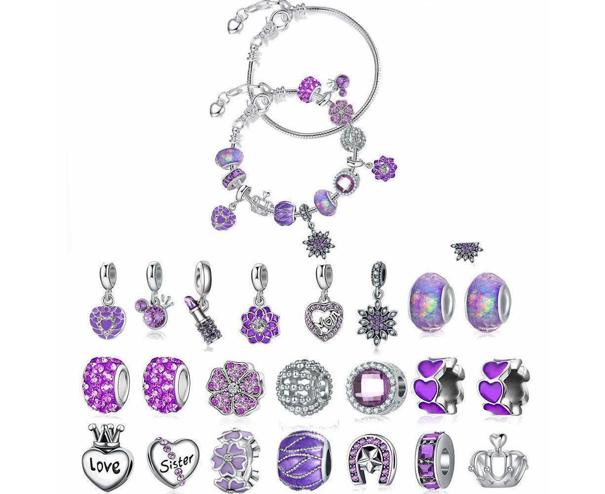 24 DAYS Christmas Advent Countdown Calendar Charm Bracelet Making Kit - Image 5