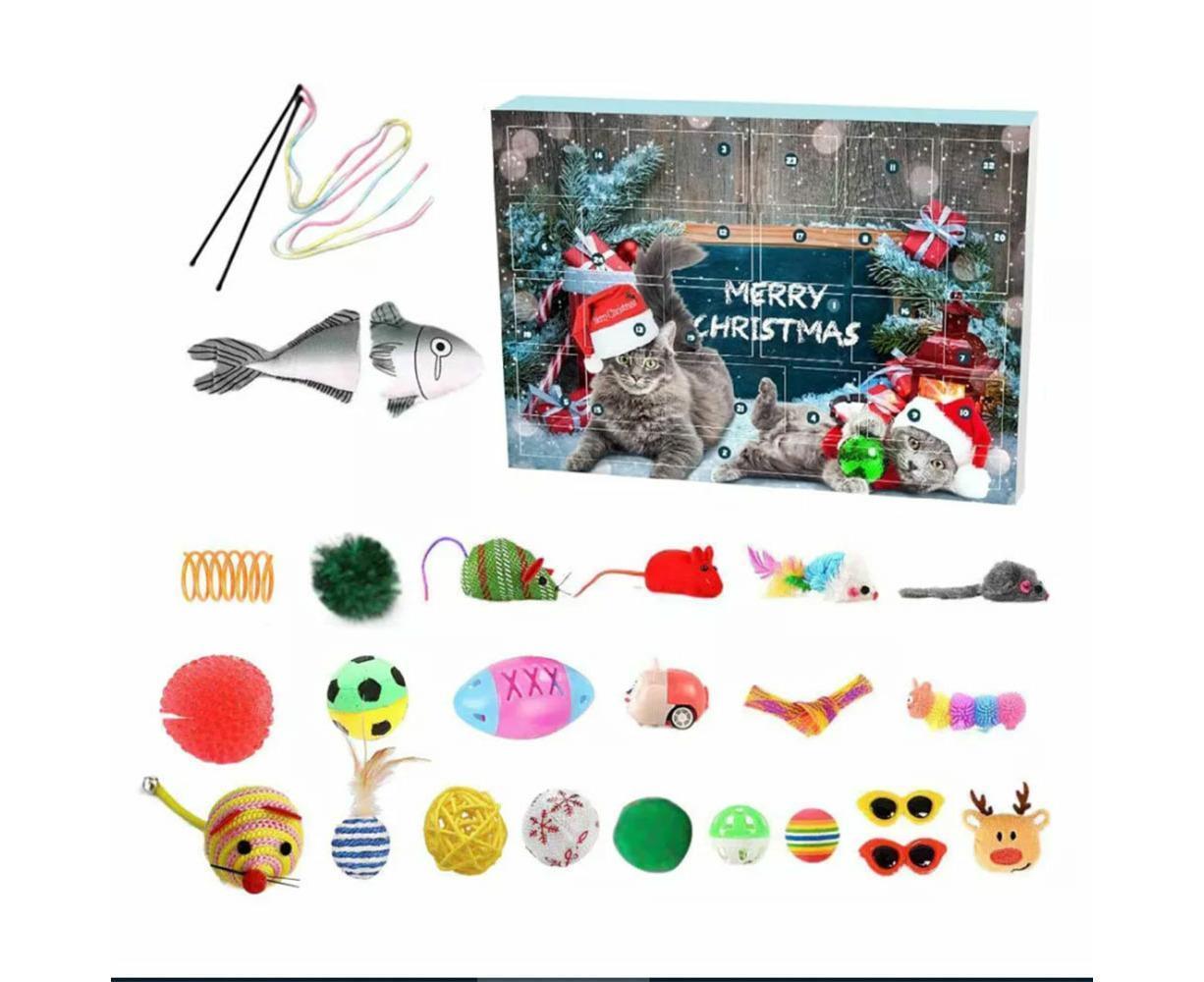 Cat Advent Calendar 2024 Christmas Countdown Calendar Xmas Gift for Kitten Toys 24Pcs - Image 5