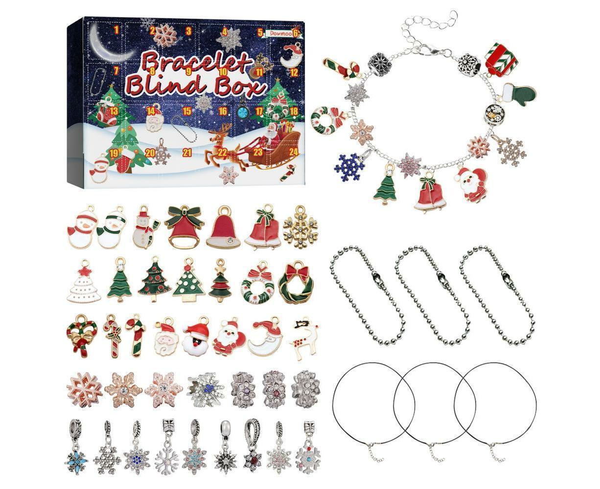 Christmas DIY Bracelet Jewelry Making Kit 24 Days Advent Calendar - Image 1