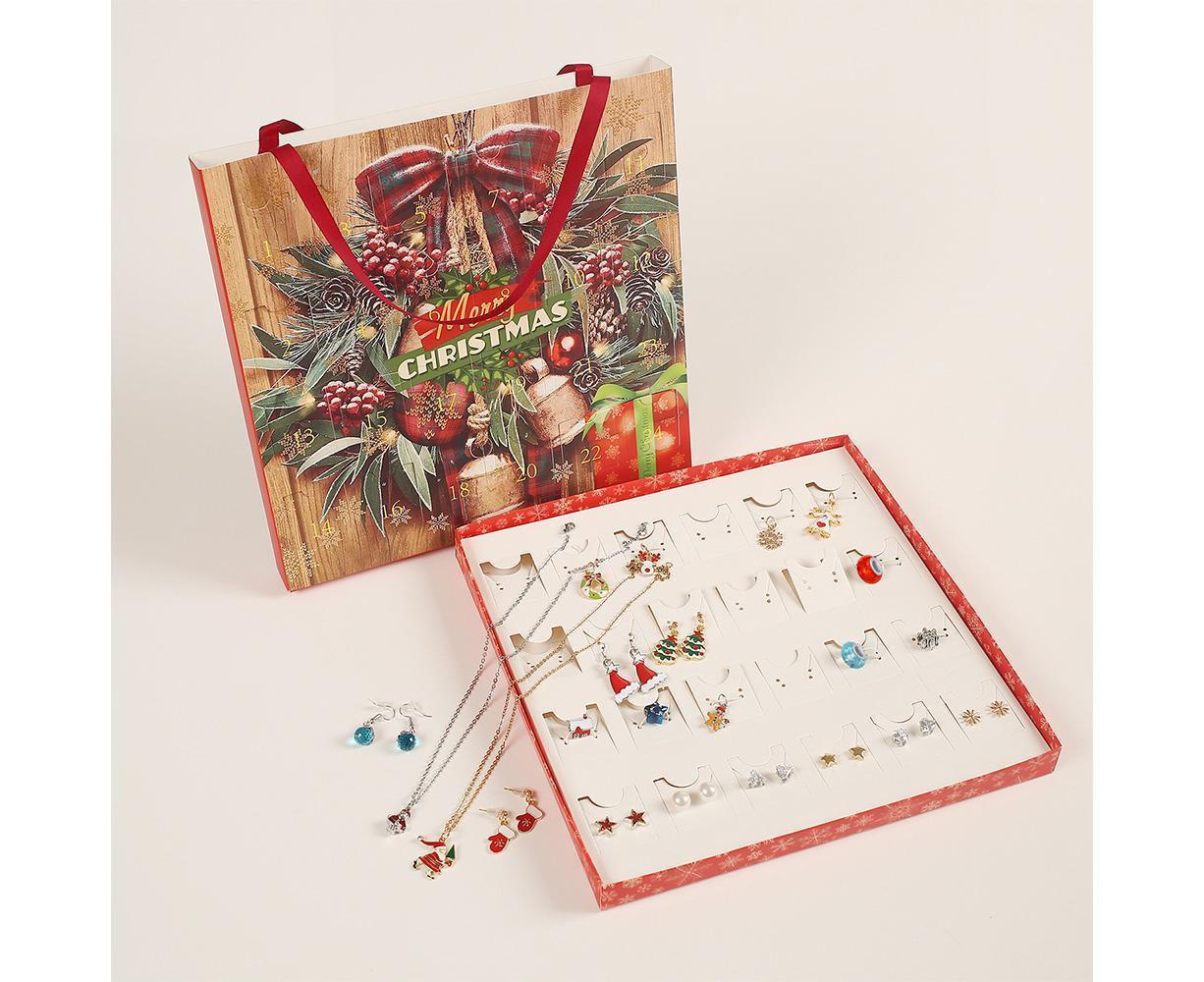Christmas Necklace Stud Earrings Countdown Calendar - Image 2