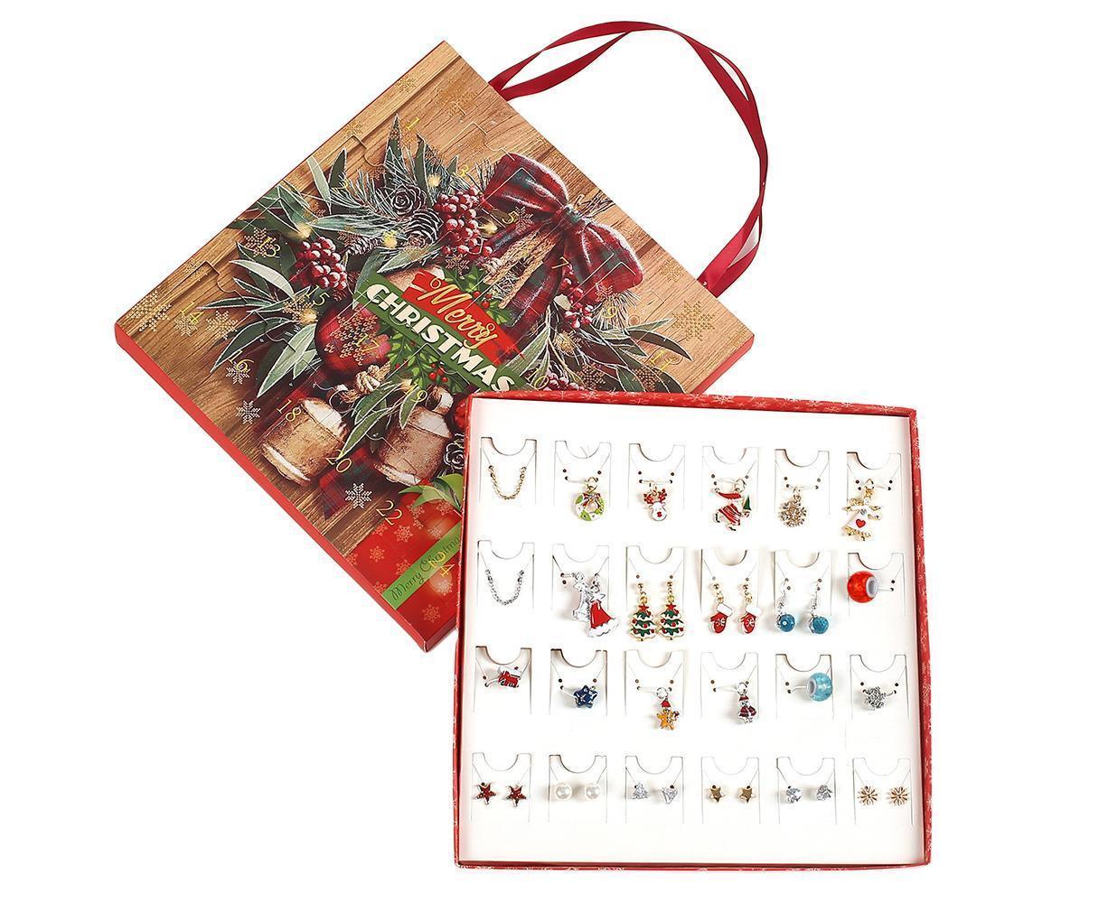 Christmas Necklace Stud Earrings Countdown Calendar - Image 5