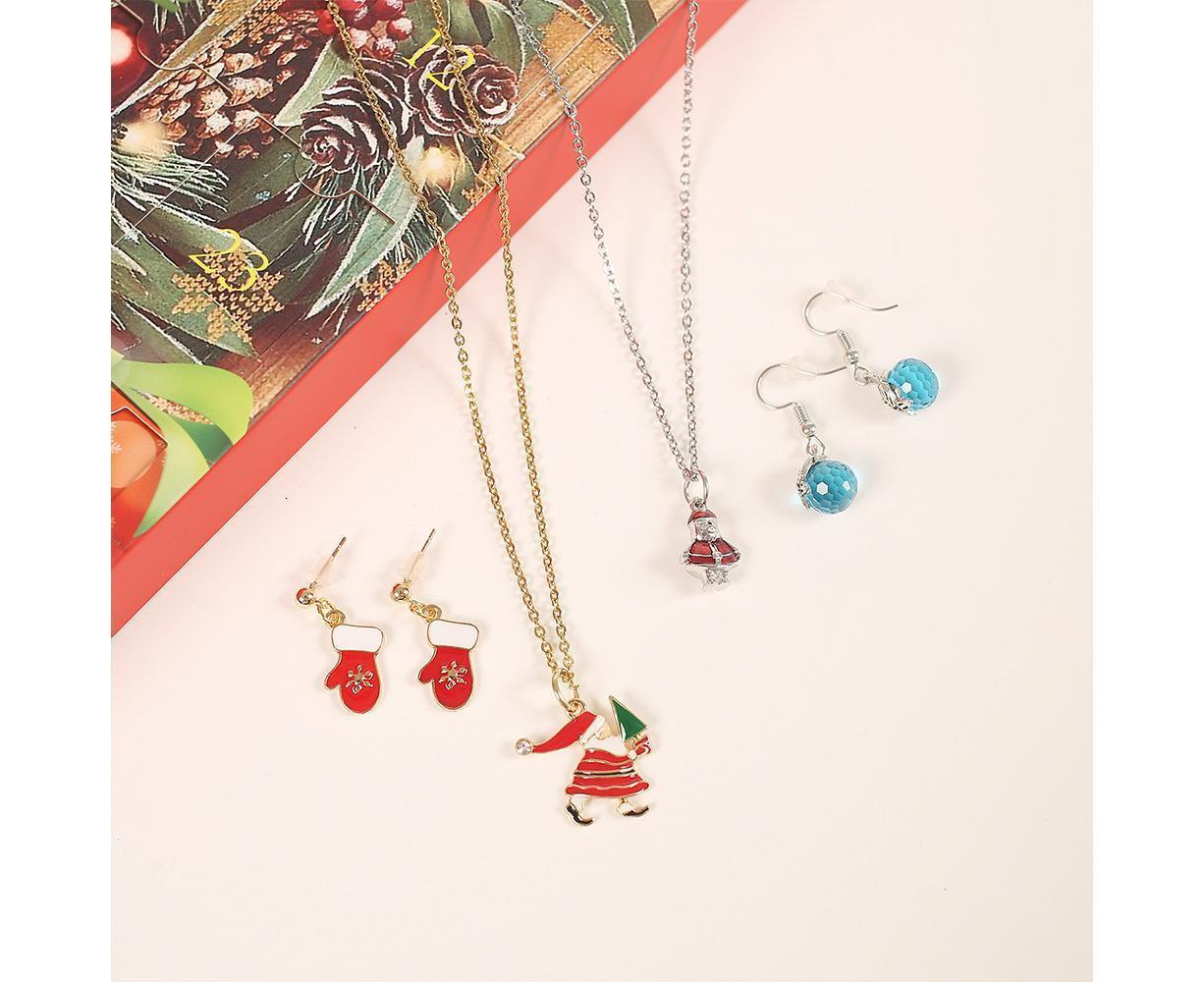 Christmas Necklace Stud Earrings Countdown Calendar - Image 7