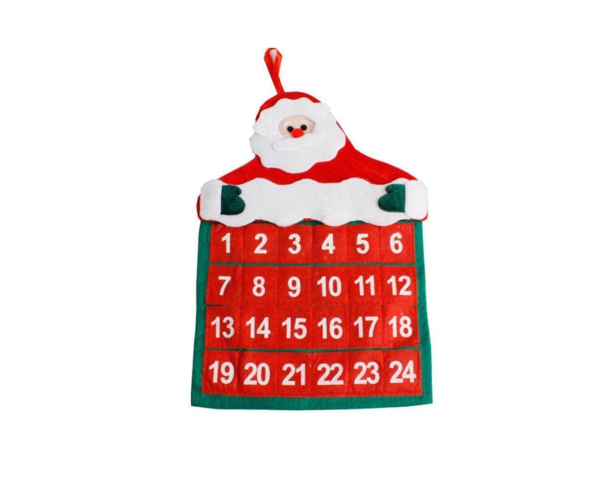 Non-woven Hanging Christmas Advent Charm Calendar Bag-Smiley Jewelry - Image 2