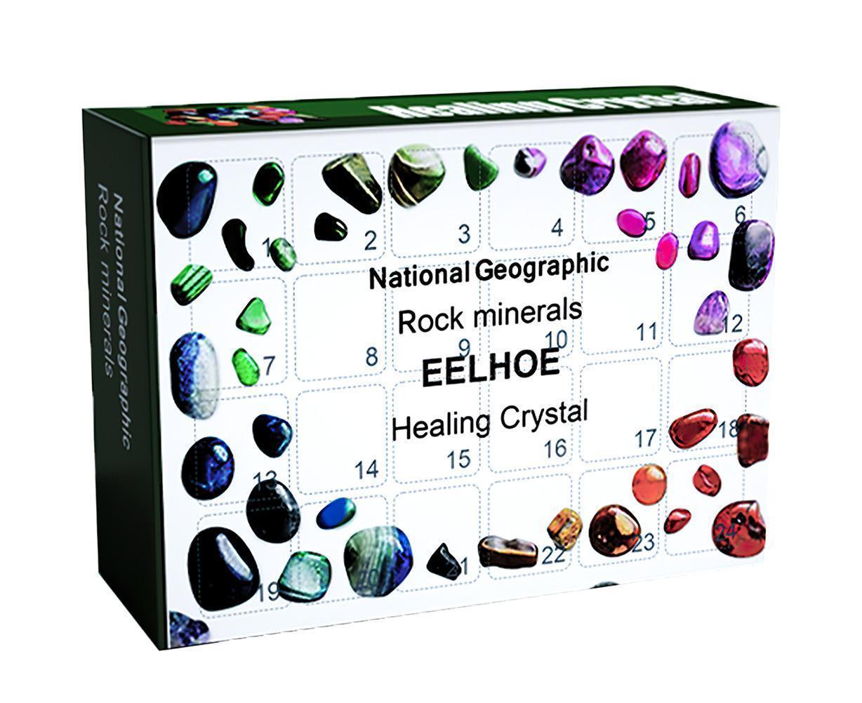 24pcs Christmas Count Down Stones Xmas Advent Calendar Minerals Festival Supplies - Image 2