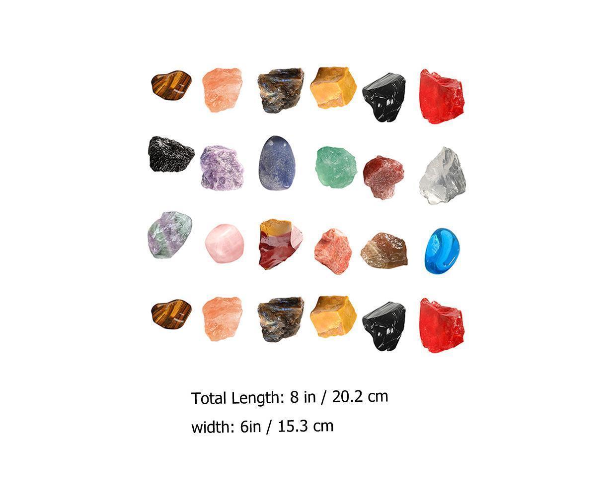 24pcs Christmas Count Down Stones Xmas Advent Calendar Minerals Festival Supplies - Image 3