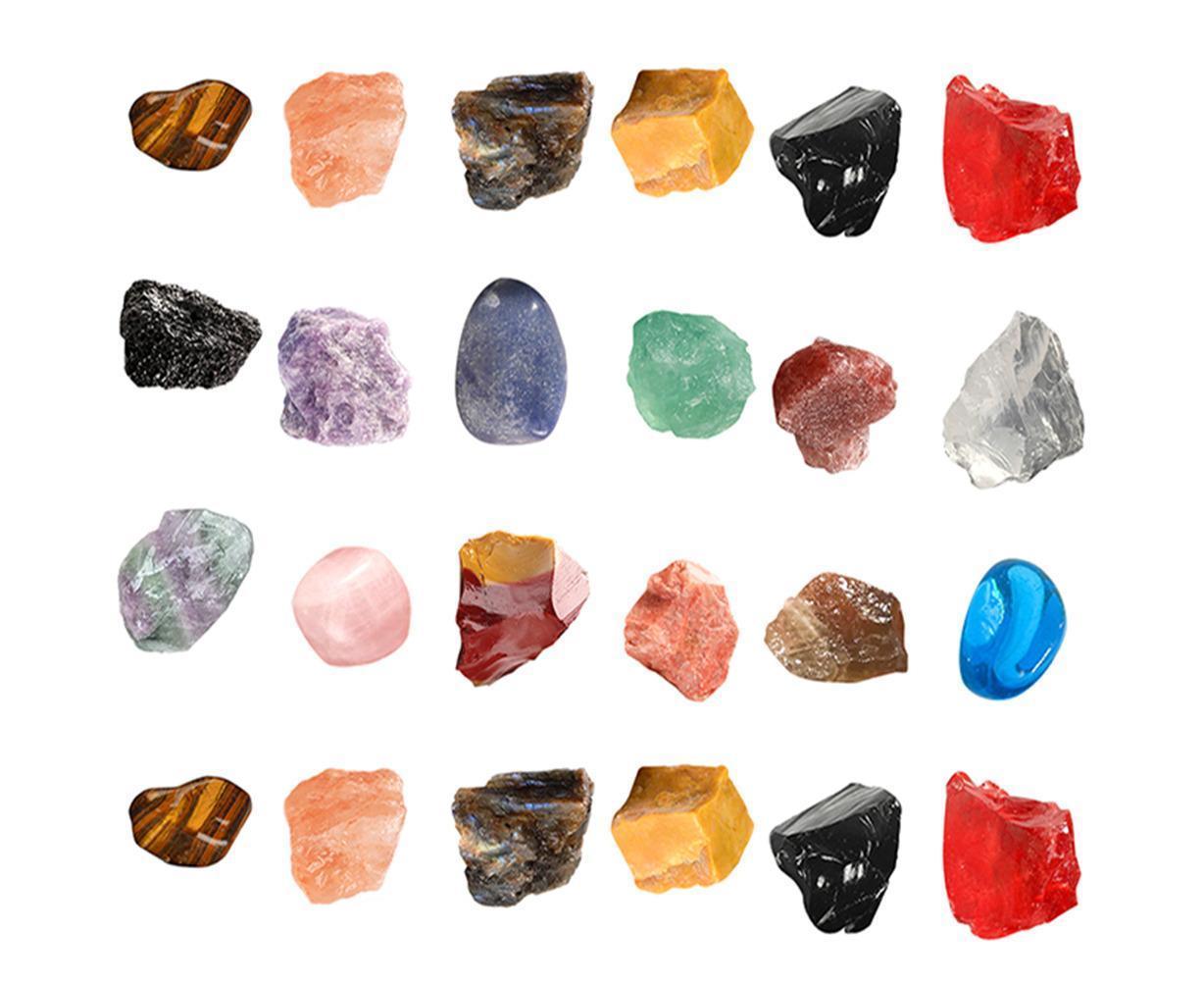 24pcs Christmas Count Down Stones Xmas Advent Calendar Minerals Festival Supplies - Image 5
