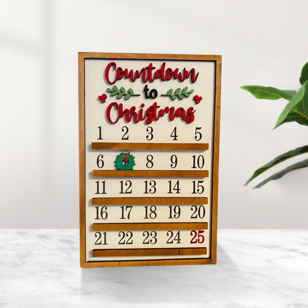 25 Days Wooden Hanging Christmas Advent Countdown Calendar - Image 3