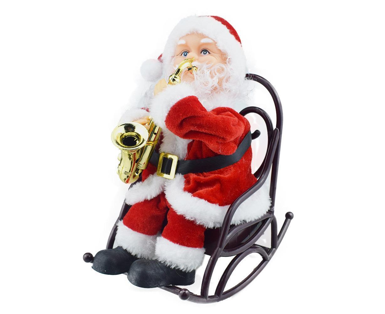 2024 Christmas Playing Saxophone Santa Claus in Chair with Music Electric Funny Santa Decoration Christmas Gifts - Image 6