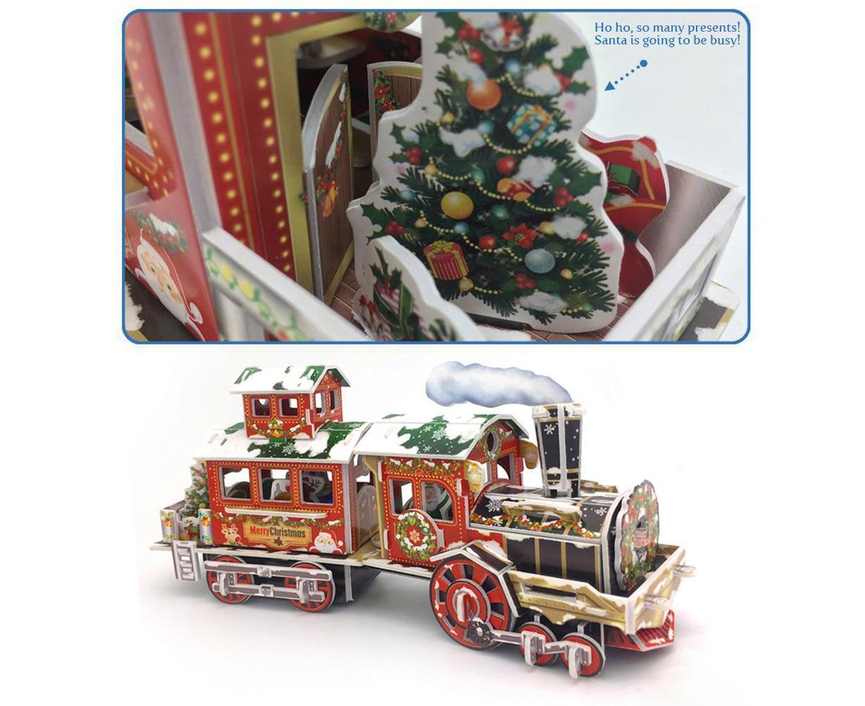 3D Christmas Train Jigsaw Puzzles Jigsaw Express for Christmas Birthday and Valentine Gift - Image 3