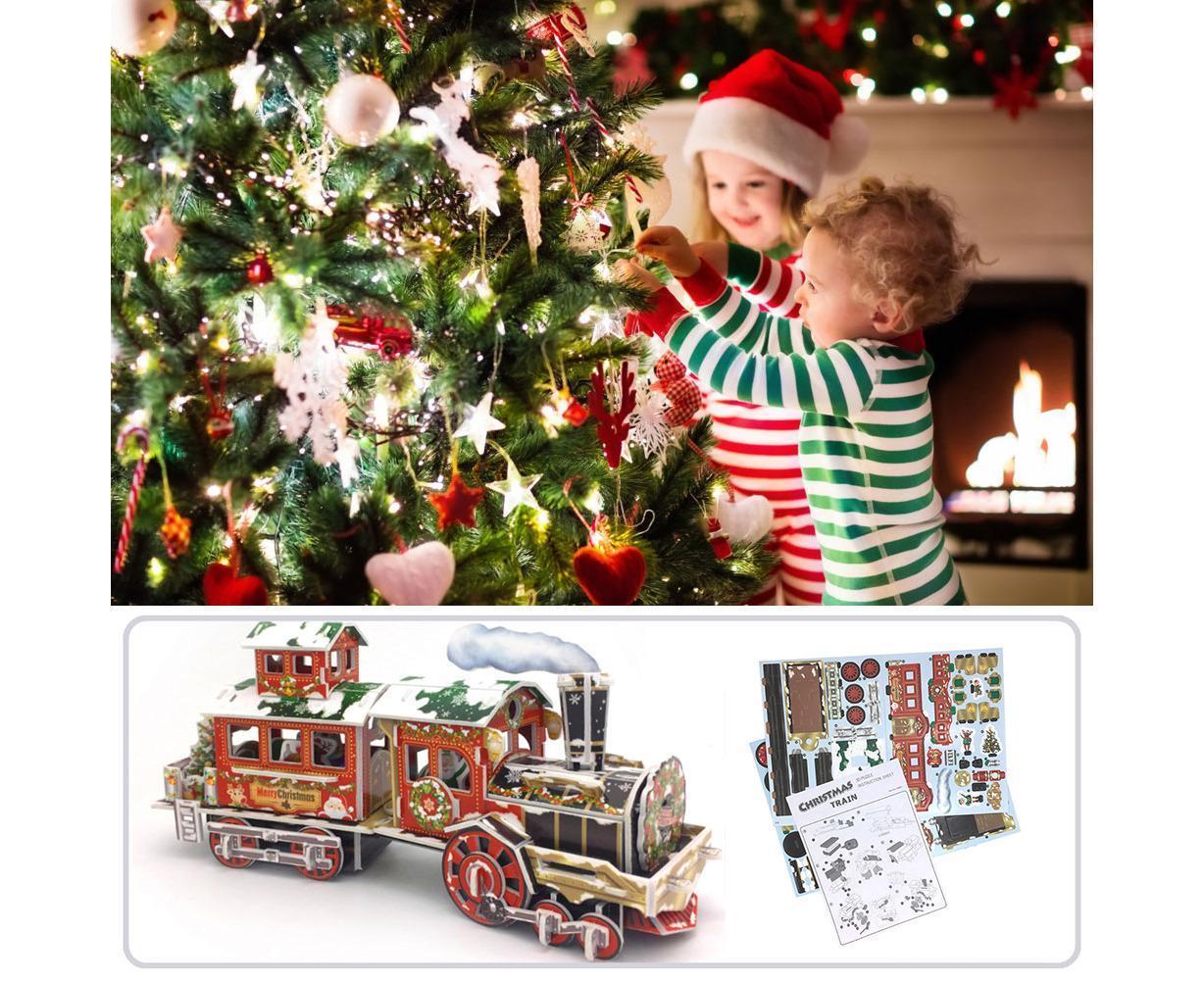 3D Christmas Train Jigsaw Puzzles Jigsaw Express for Christmas Birthday and Valentine Gift - Image 4