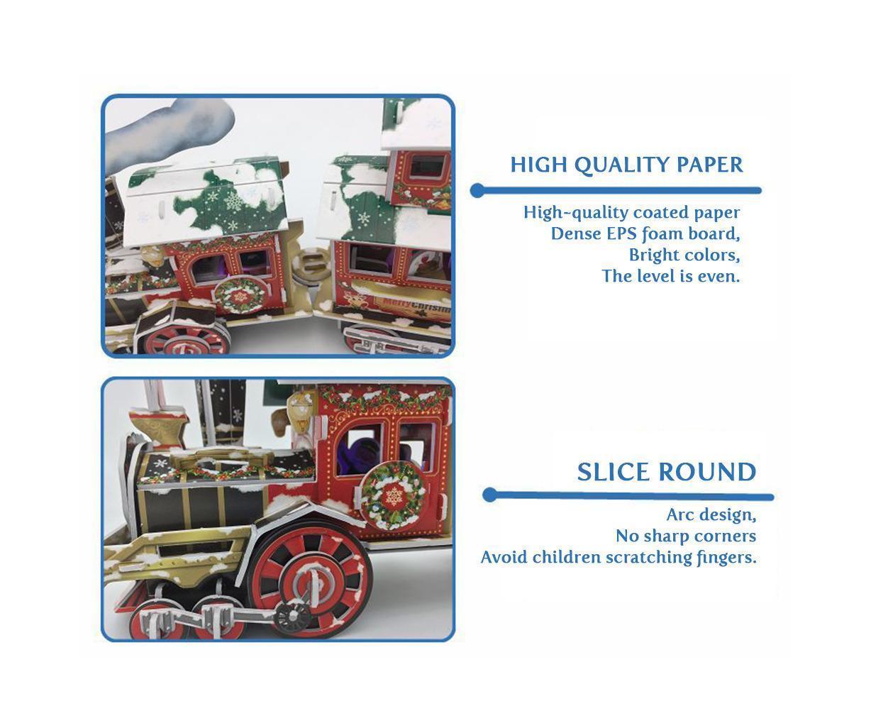 3D Christmas Train Jigsaw Puzzles Jigsaw Express for Christmas Birthday and Valentine Gift - Image 6