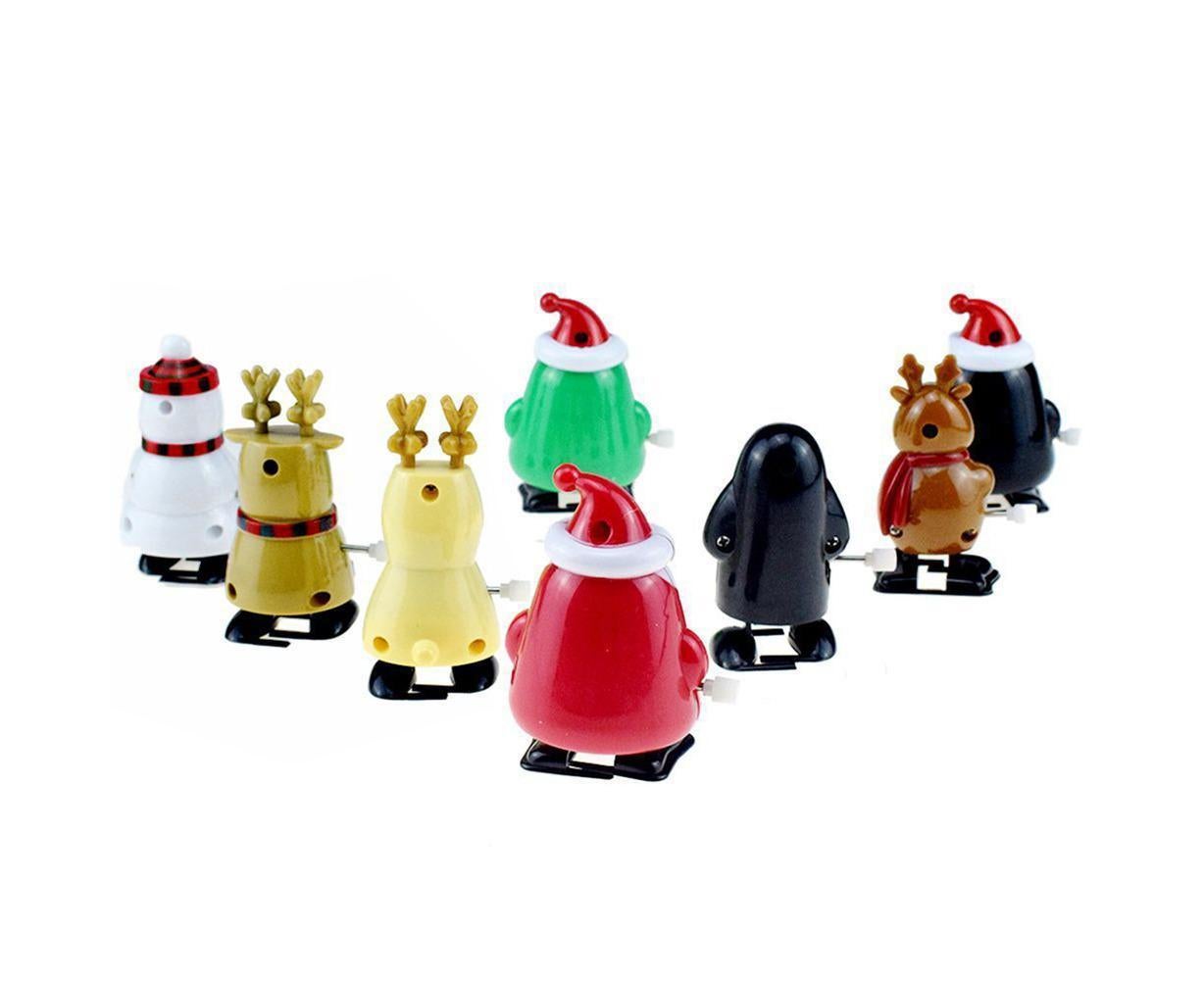 8pcs Christmas Wind Up Toys Penguin Christmas Tree Santa Claus Snowman Elk Clockwork Toys Figure Ornaments Party Supplies Favors - Image 3