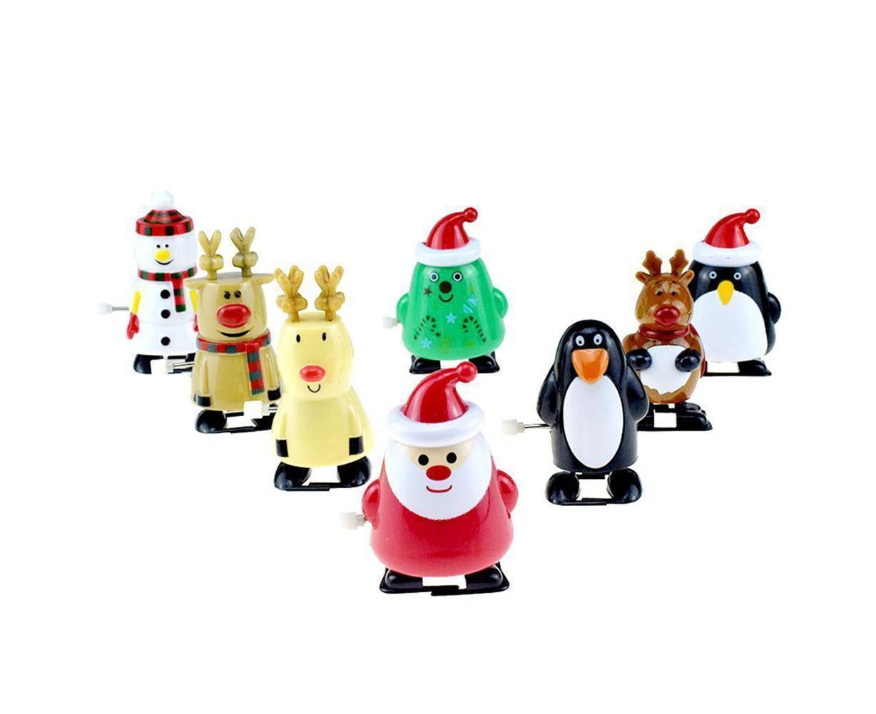 8pcs Christmas Wind Up Toys Penguin Christmas Tree Santa Claus Snowman Elk Clockwork Toys Figure Ornaments Party Supplies Favors - Image 5