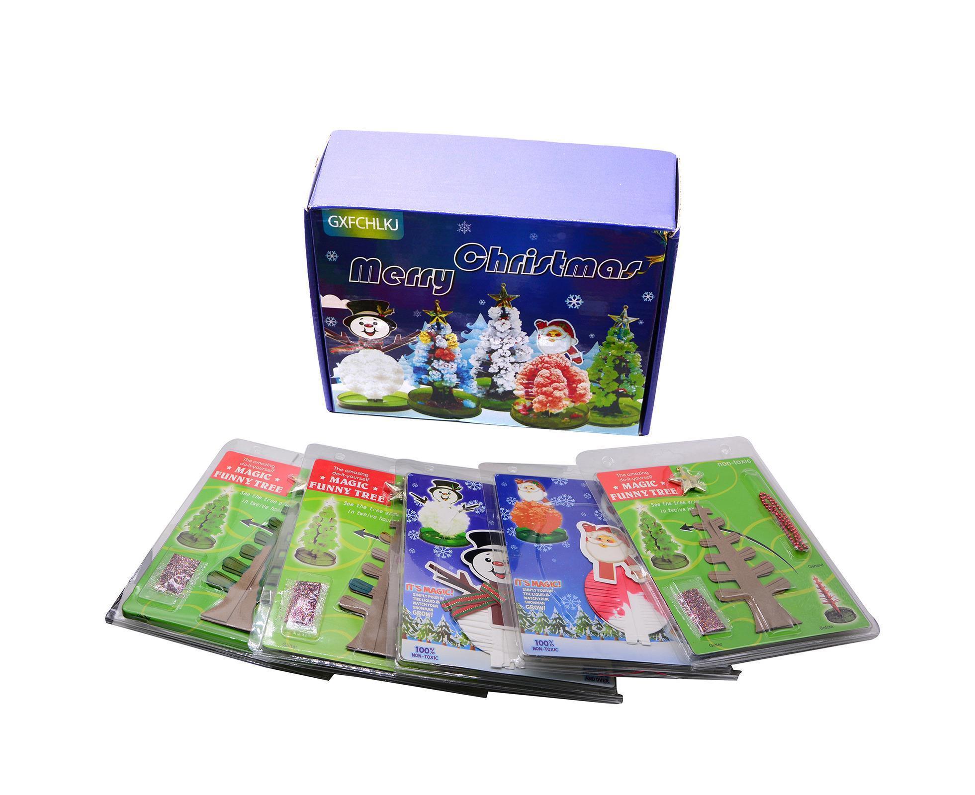 Educational Handmade DIY Toys Magic Christmas Tree Paper Tree Blossom Christmas Gift Box - Image 5