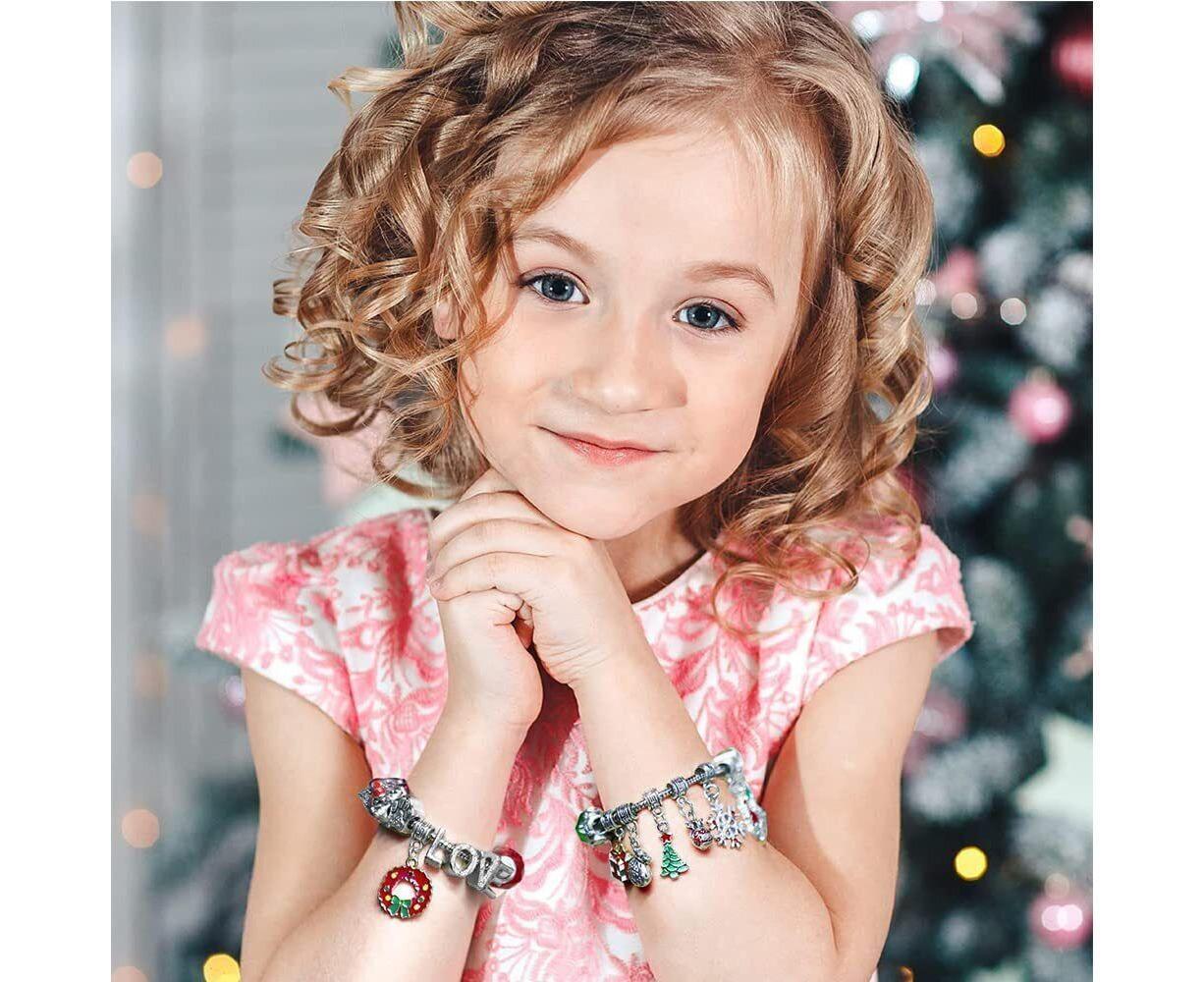 24Pcs Xmas Advent Calendar Christmas Countdown Calendar DIY Charm Bracelet Making Kit Gift - Image 2