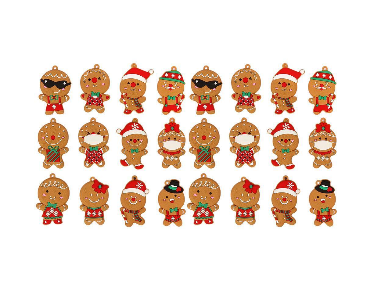 12Pcs Gingerbread Man Christmas Tree Hanging Pendants Cute Christmas Party Ornaments - Image 5