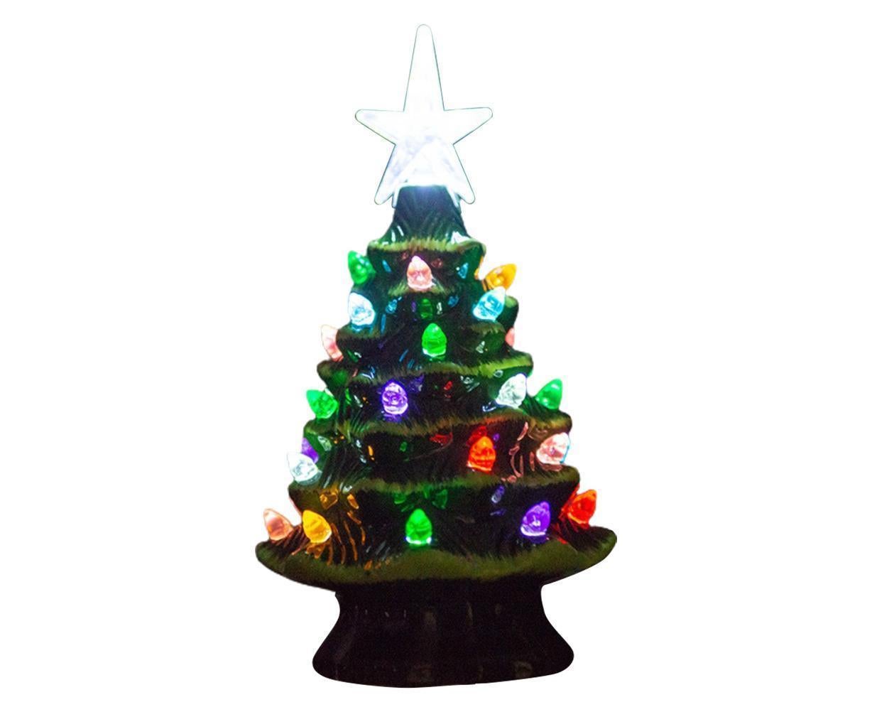 18.8cm Lighted Ceramic Christmas Tree Christmas Tabletop Decorations Christmas Lights - Image 1