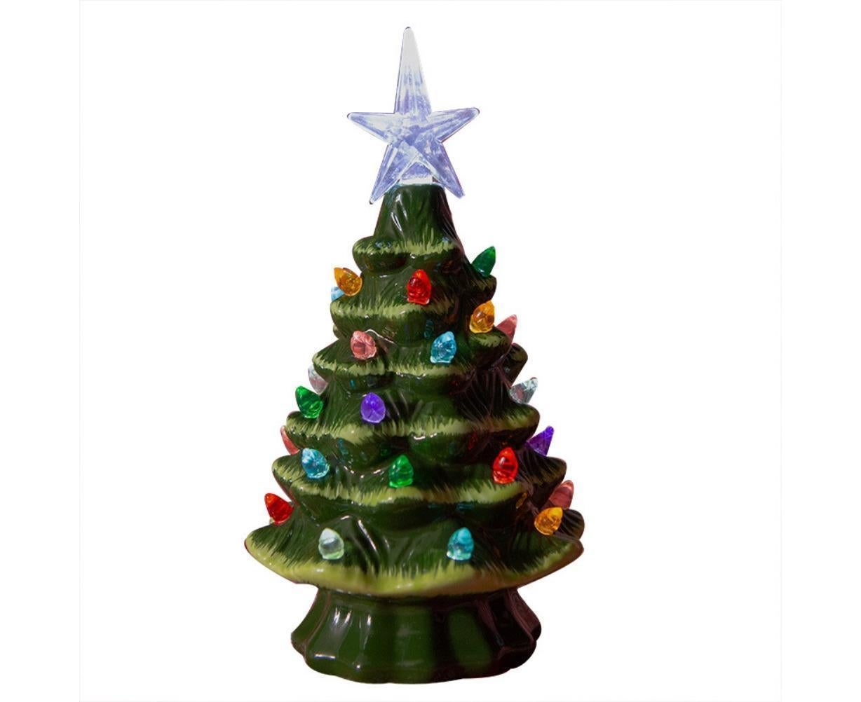 18.8cm Lighted Ceramic Christmas Tree Christmas Tabletop Decorations Christmas Lights - Image 5