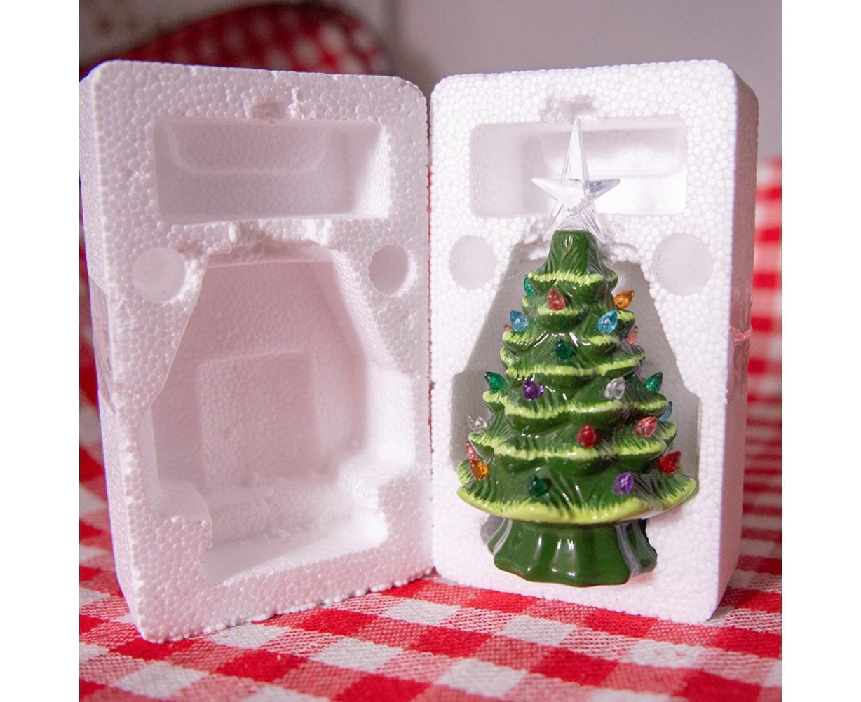 18.8cm Lighted Ceramic Christmas Tree Christmas Tabletop Decorations Christmas Lights - Image 6