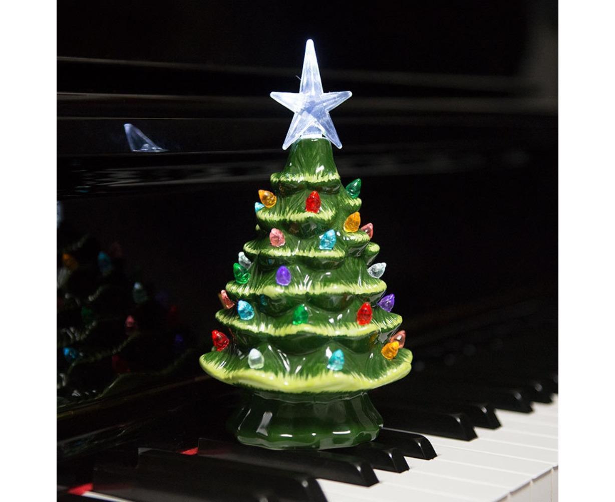 18.8cm Lighted Ceramic Christmas Tree Christmas Tabletop Decorations Christmas Lights - Image 7