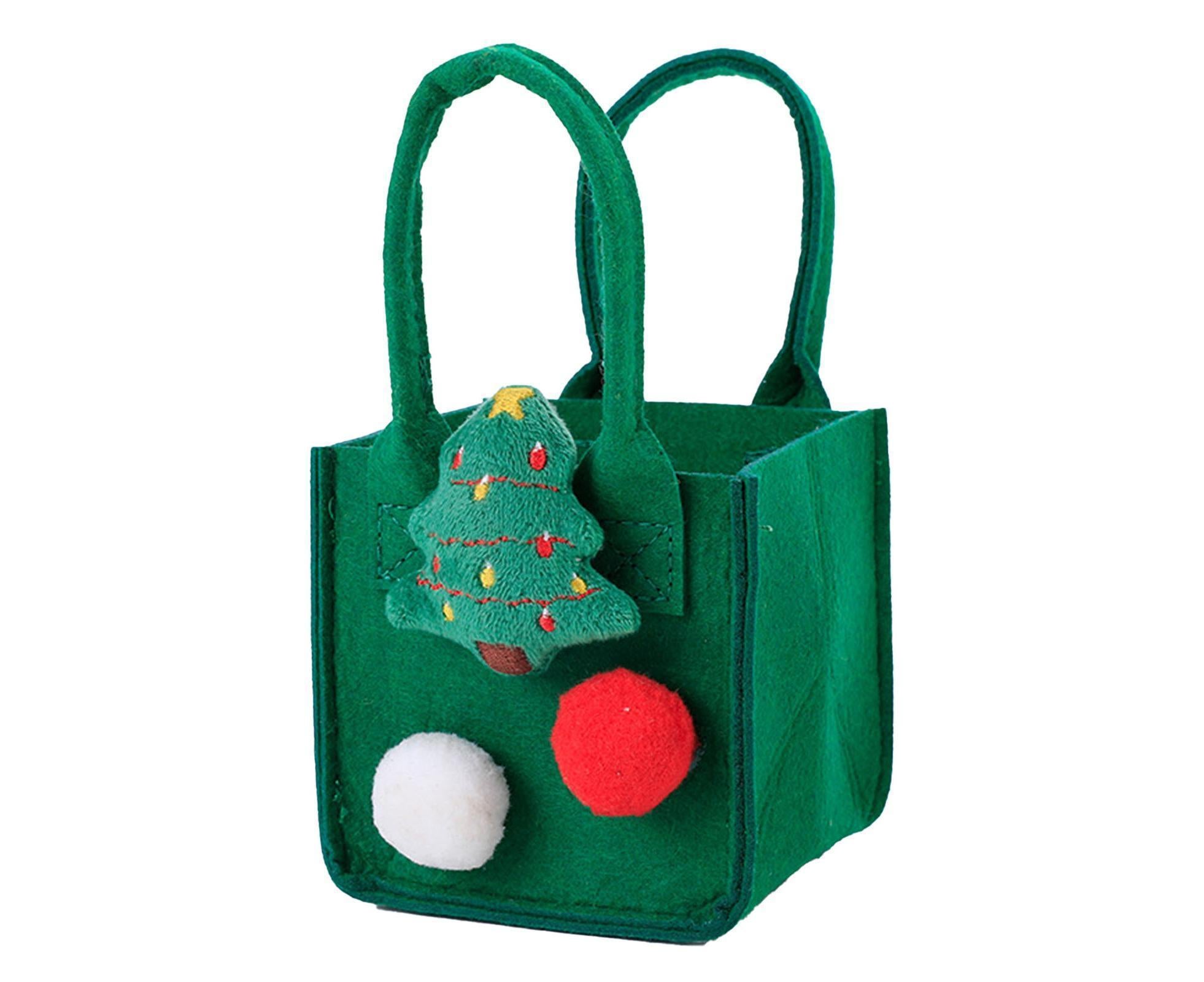 Christmas Felt Candy Bag Christmas Treat Bag Gift Bag for Boy and Girl Holiday Parties Teachers Decorations Christmas Tree - Image 1