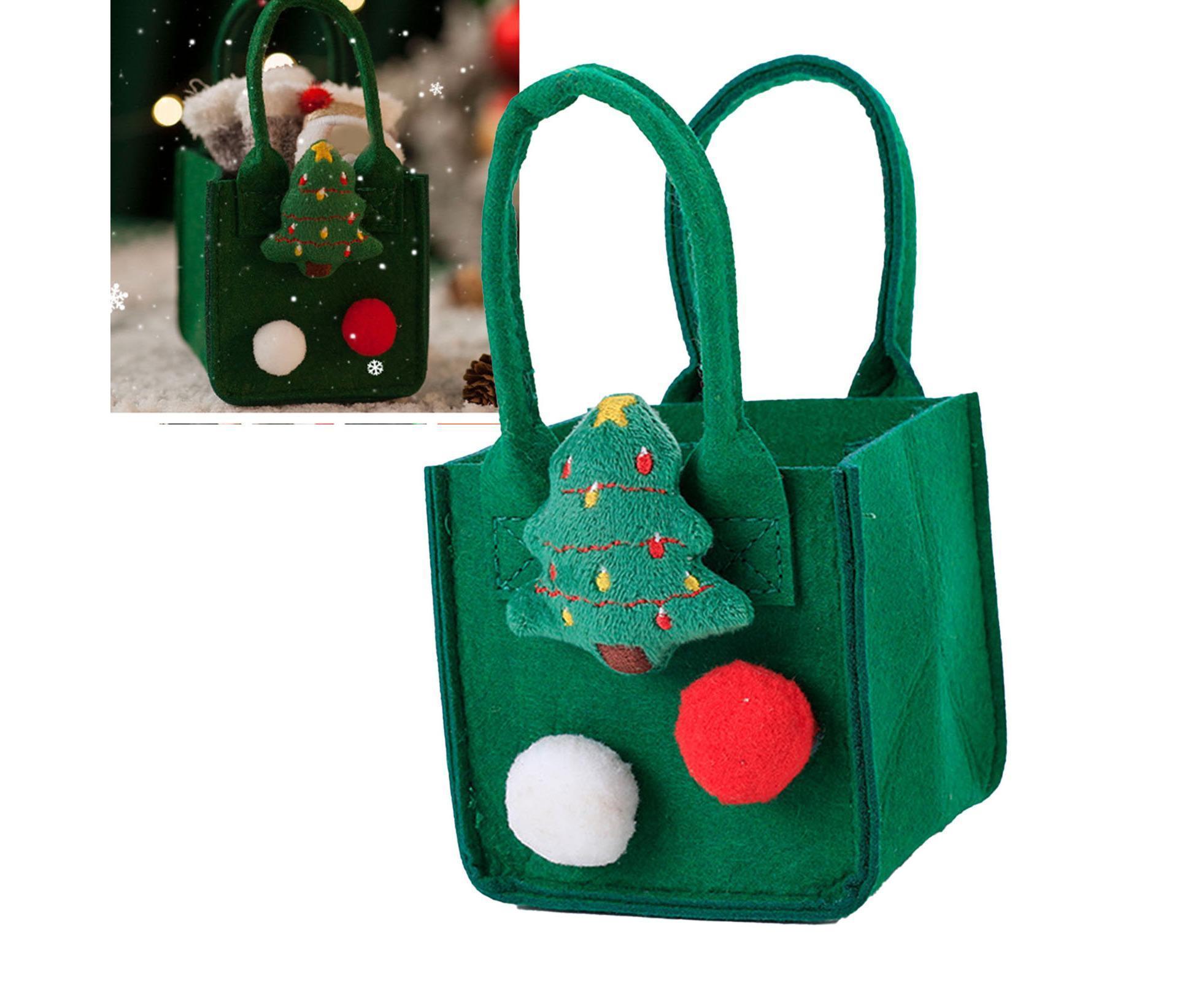 Christmas Felt Candy Bag Christmas Treat Bag Gift Bag for Boy and Girl Holiday Parties Teachers Decorations Christmas Tree - Image 5