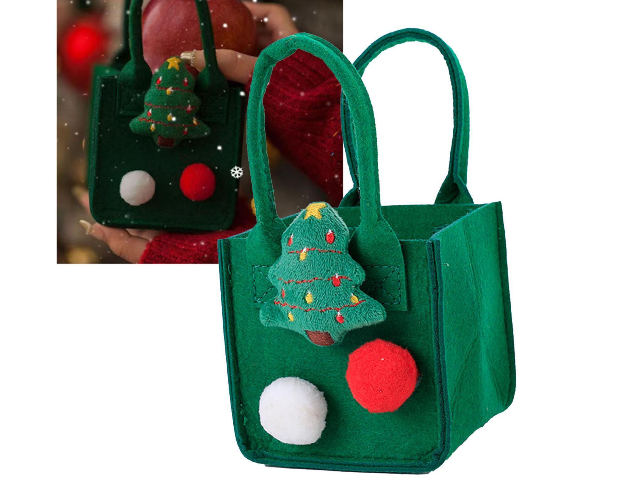 Christmas Felt Candy Bag Christmas Treat Bag Gift Bag for Boy and Girl Holiday Parties Teachers Decorations Christmas Tree - Image 6