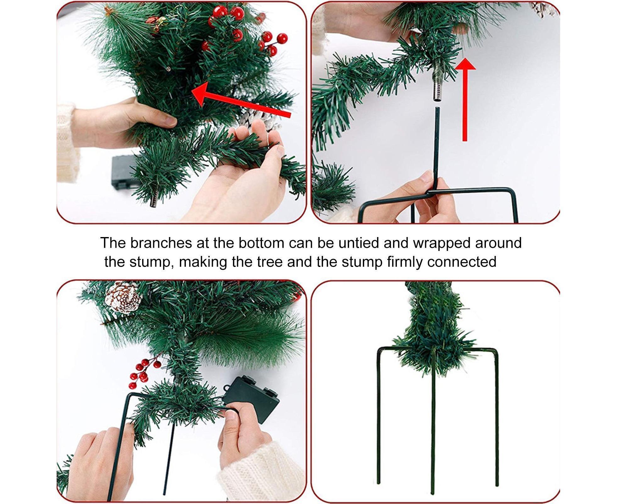 Solar Christmas Tree Garden Stake Lights Outdoor Christmas Tree Lighted Yard Decorations - Image 5