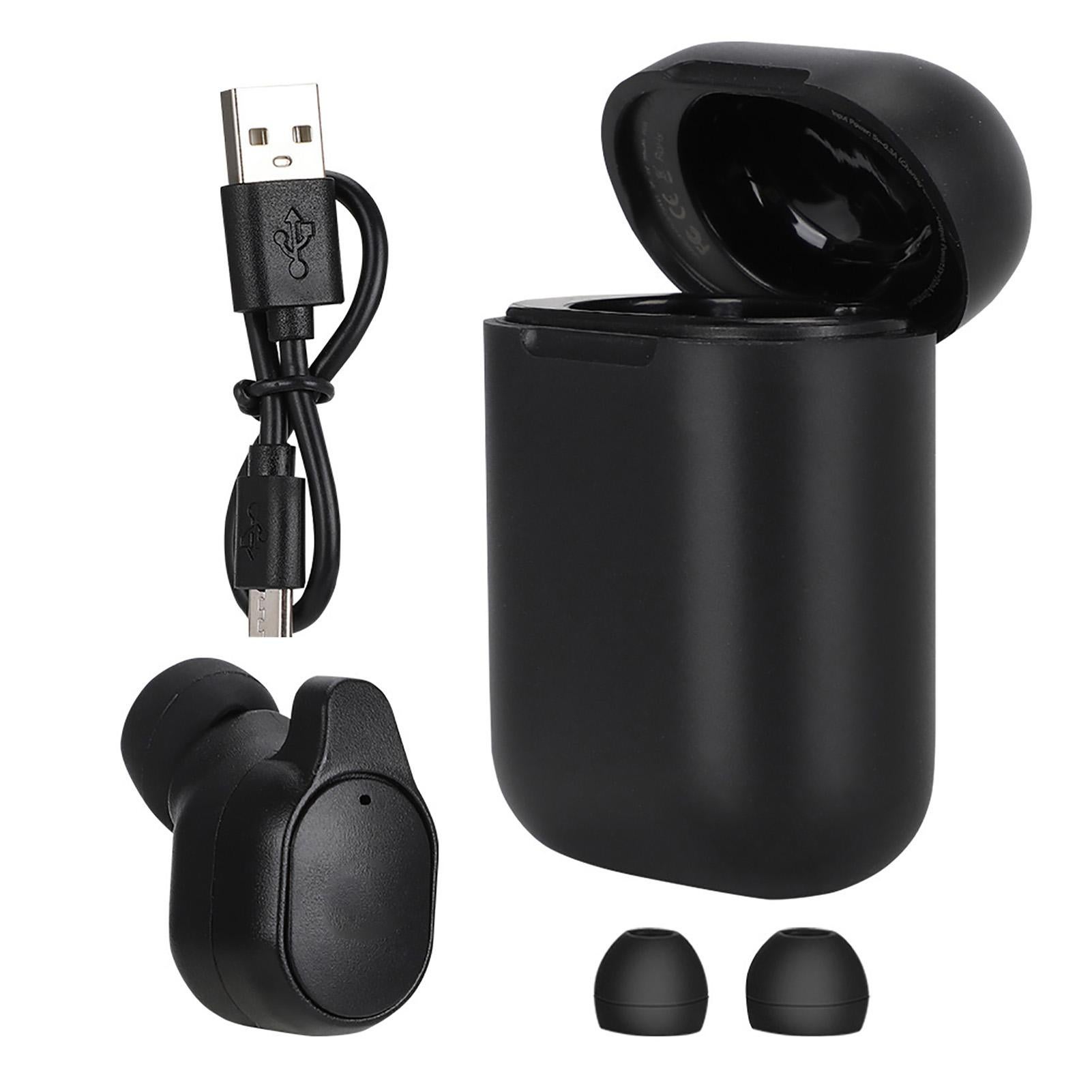 Smart Wireless Bluetooth 5.0 Single Ear Translation Headset Earphone with Charging Box - Image 1