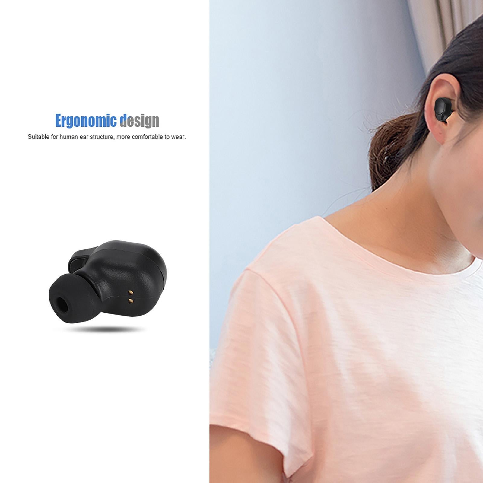 Smart Wireless Bluetooth 5.0 Single Ear Translation Headset Earphone with Charging Box - Image 3