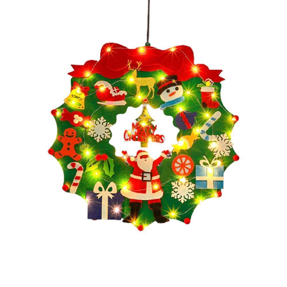 DIY Felt Christmas Wreath Wall Hanging Decor - Without light - Image 3